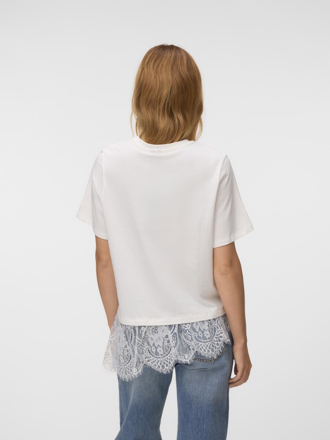 VMBRIT T-shirt - Snow White - VERO MODA & VILA Bergvik