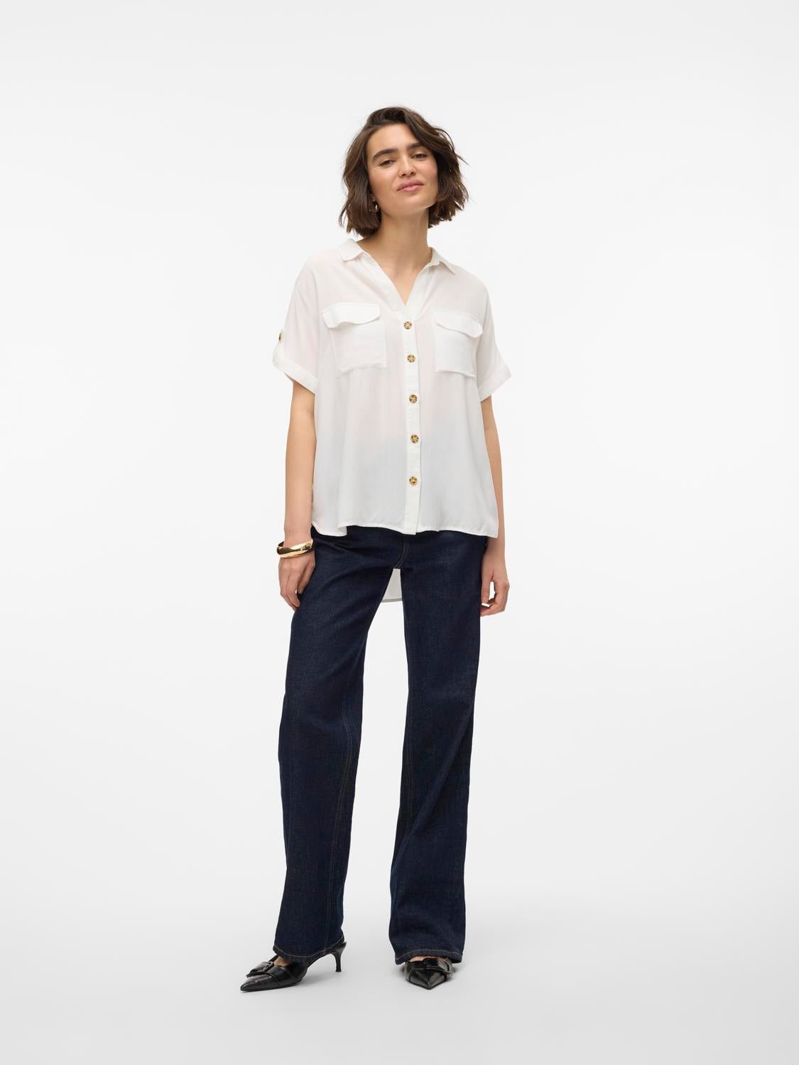 VMBUMPY Shirt - Snow White - VERO MODA & VILA Bergvik