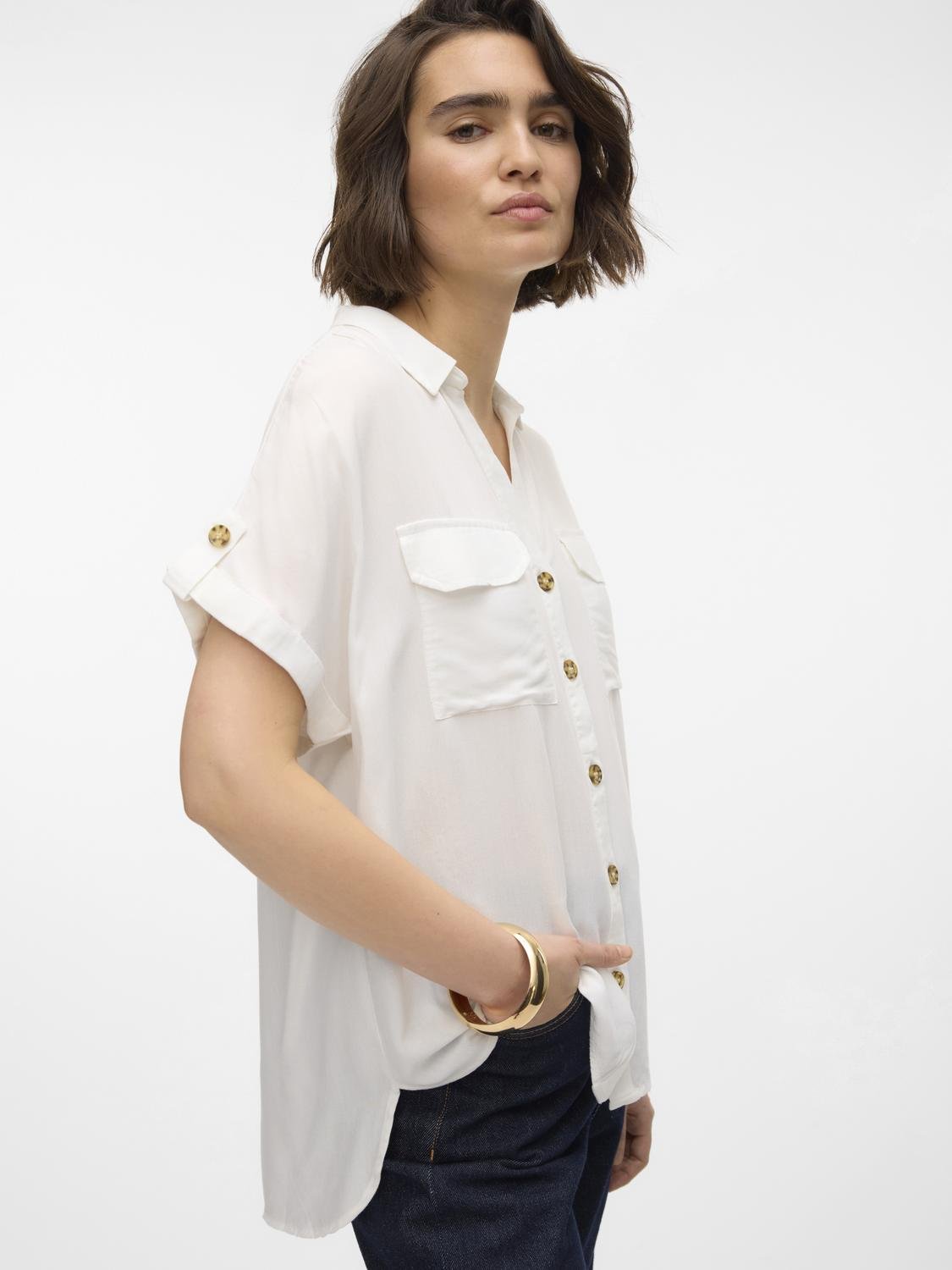 VMBUMPY Shirt - Snow White - VERO MODA & VILA Bergvik