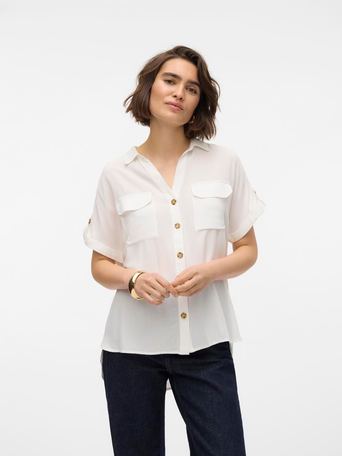 VMBUMPY Shirt - Snow White - VERO MODA & VILA Bergvik