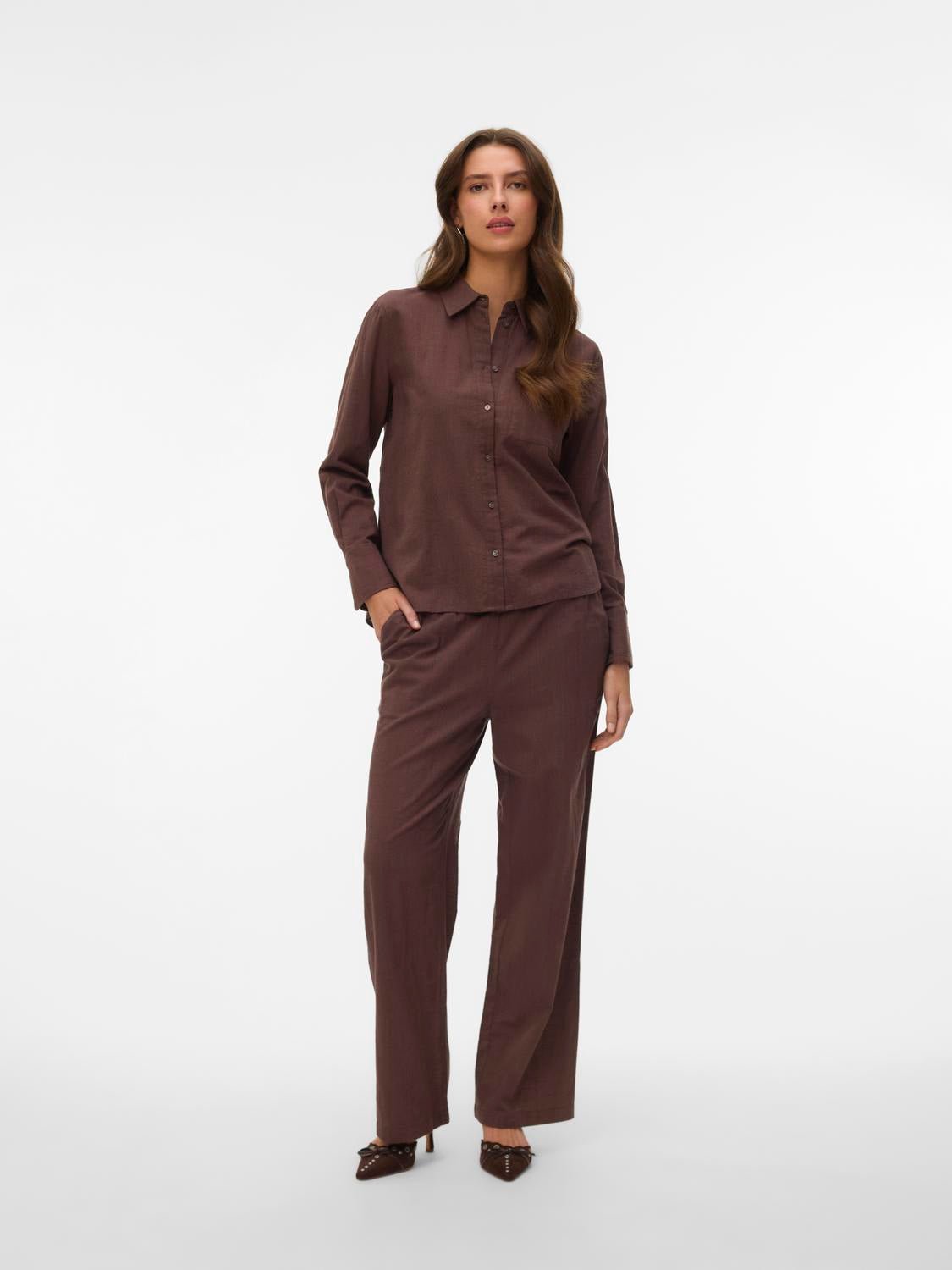 VMCAIA Trousers - Chocolate Martini - VERO MODA & VILA Bergvik