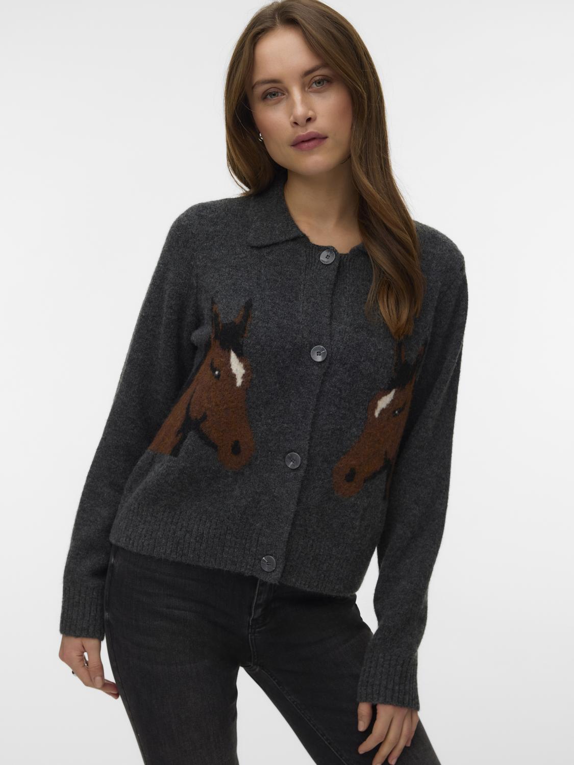 VMCAVALLO Pullover - Dark Grey Melange - VERO MODA & VILA Bergvik