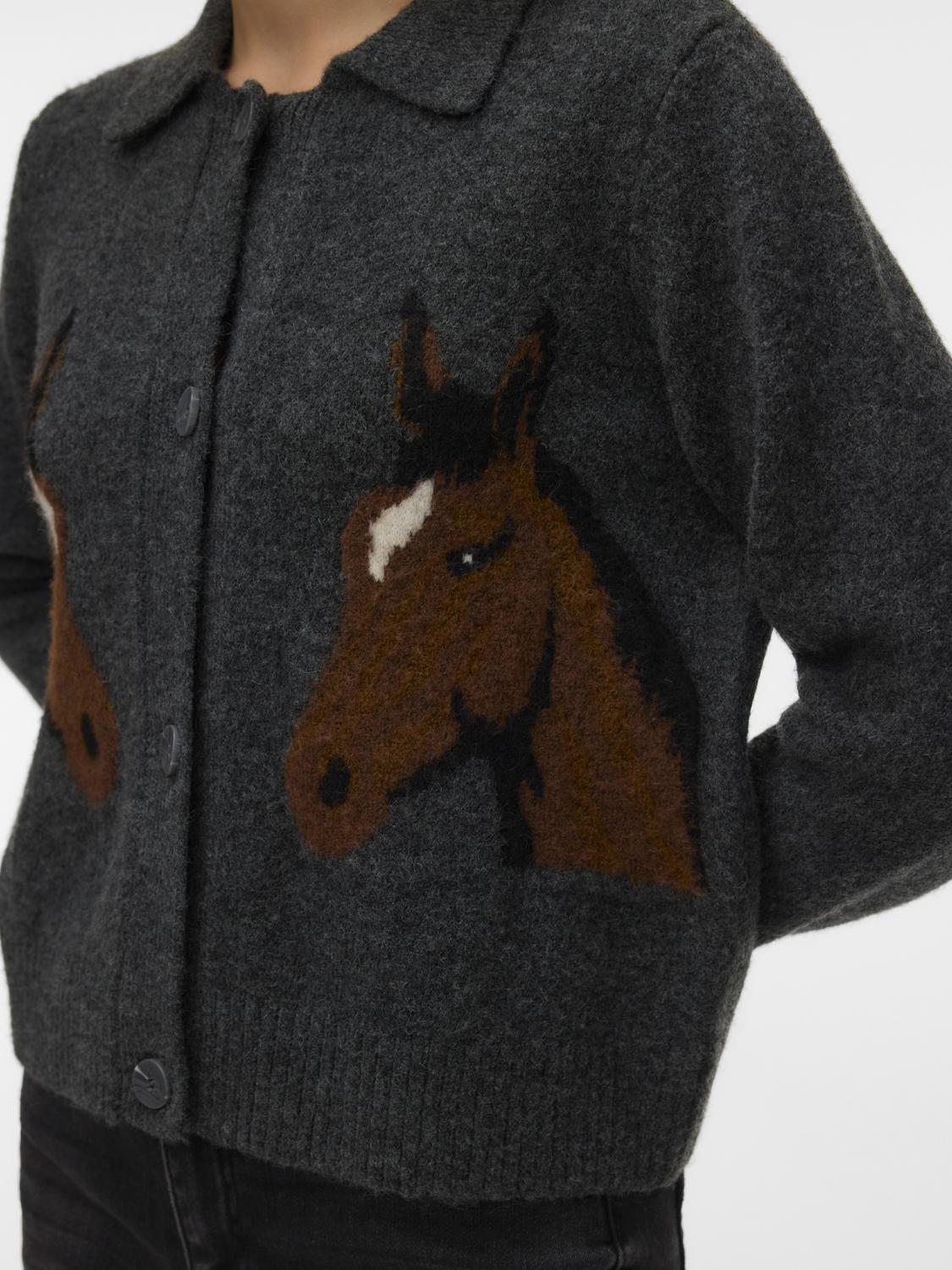 VMCAVALLO Pullover - Dark Grey Melange - VERO MODA & VILA Bergvik