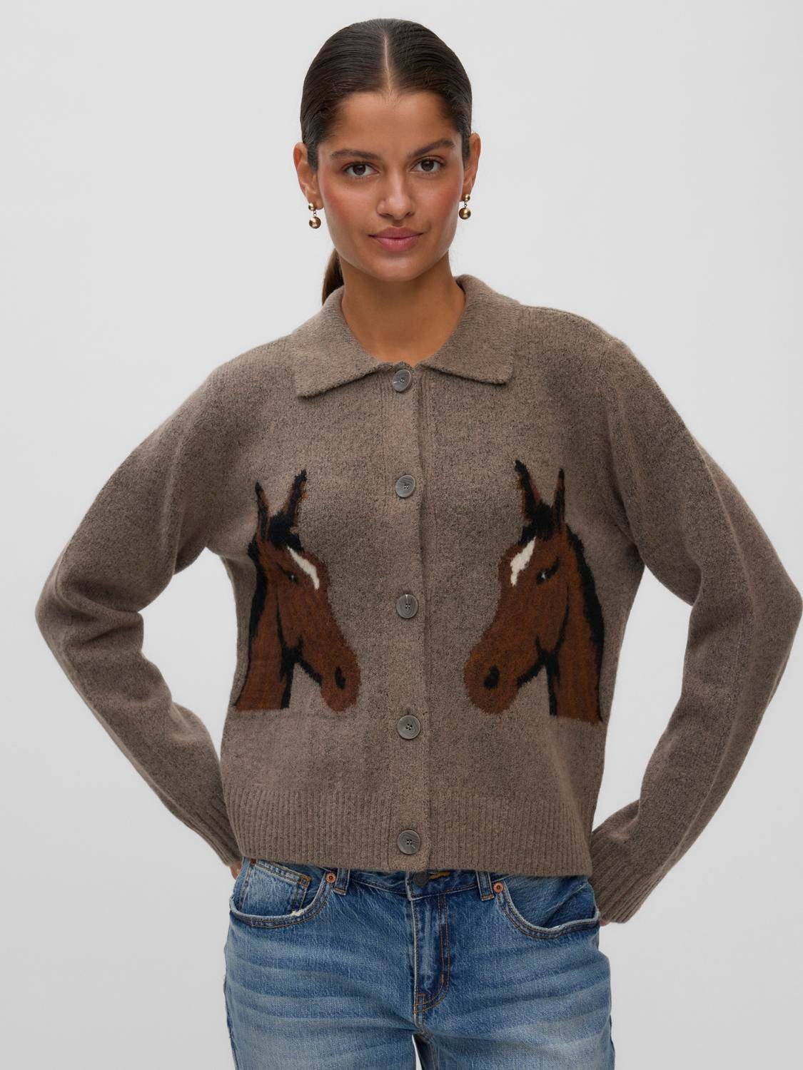 VMCAVALLO Pullover - Fossil - VERO MODA & VILA Bergvik