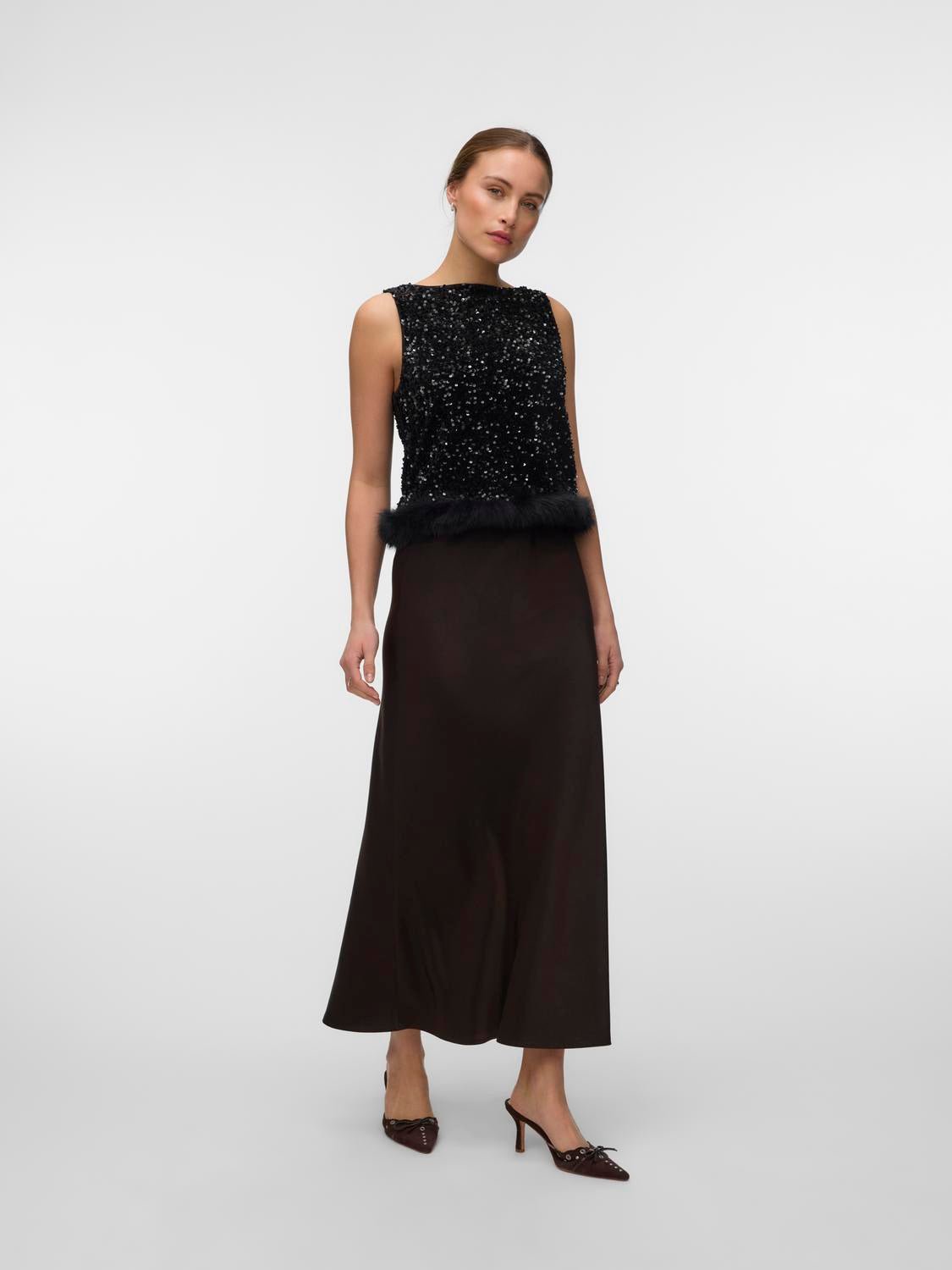 VMCHARM Midi Skirt - Chocolate Torte - VERO MODA & VILA Bergvik