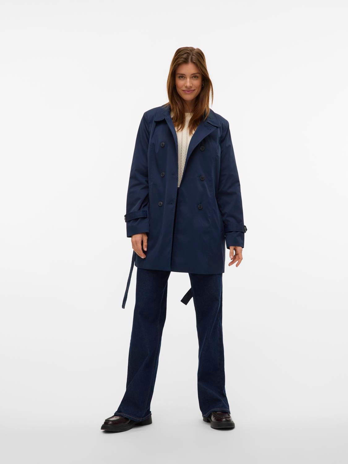 VMCHELSEA Trenchcoat - Navy Blazer - VERO MODA & VILA Bergvik