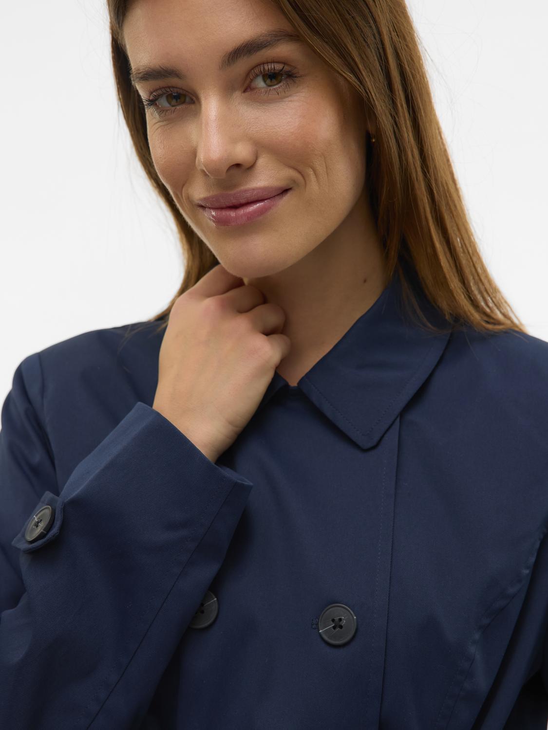 VMCHELSEA Trenchcoat - Navy Blazer - VERO MODA & VILA Bergvik