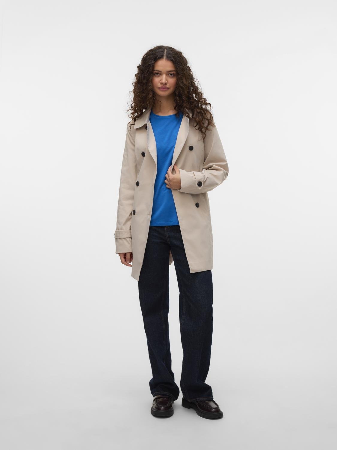 VMCHELSEA Trenchcoat - Oatmeal - VERO MODA & VILA Bergvik