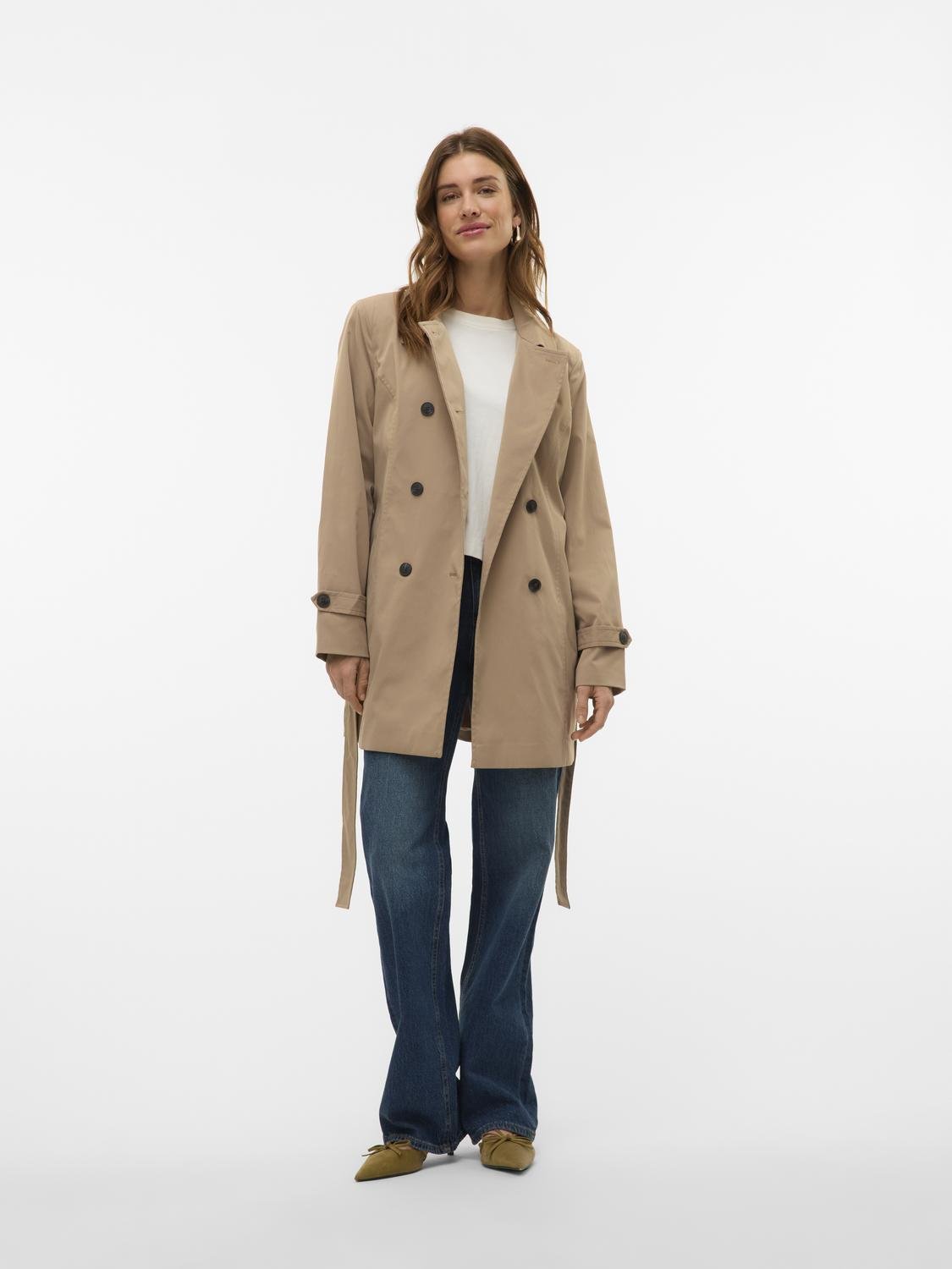 VMCHELSEA Trenchcoat - Silver Mink - VERO MODA & VILA Bergvik