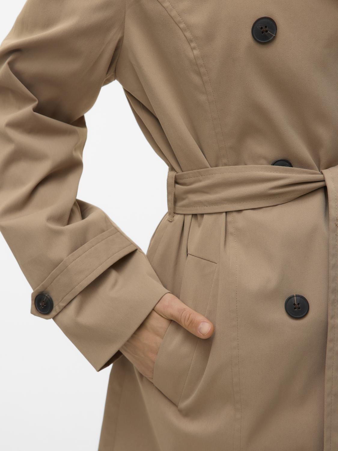 VMCHELSEA Trenchcoat - Silver Mink - VERO MODA & VILA Bergvik