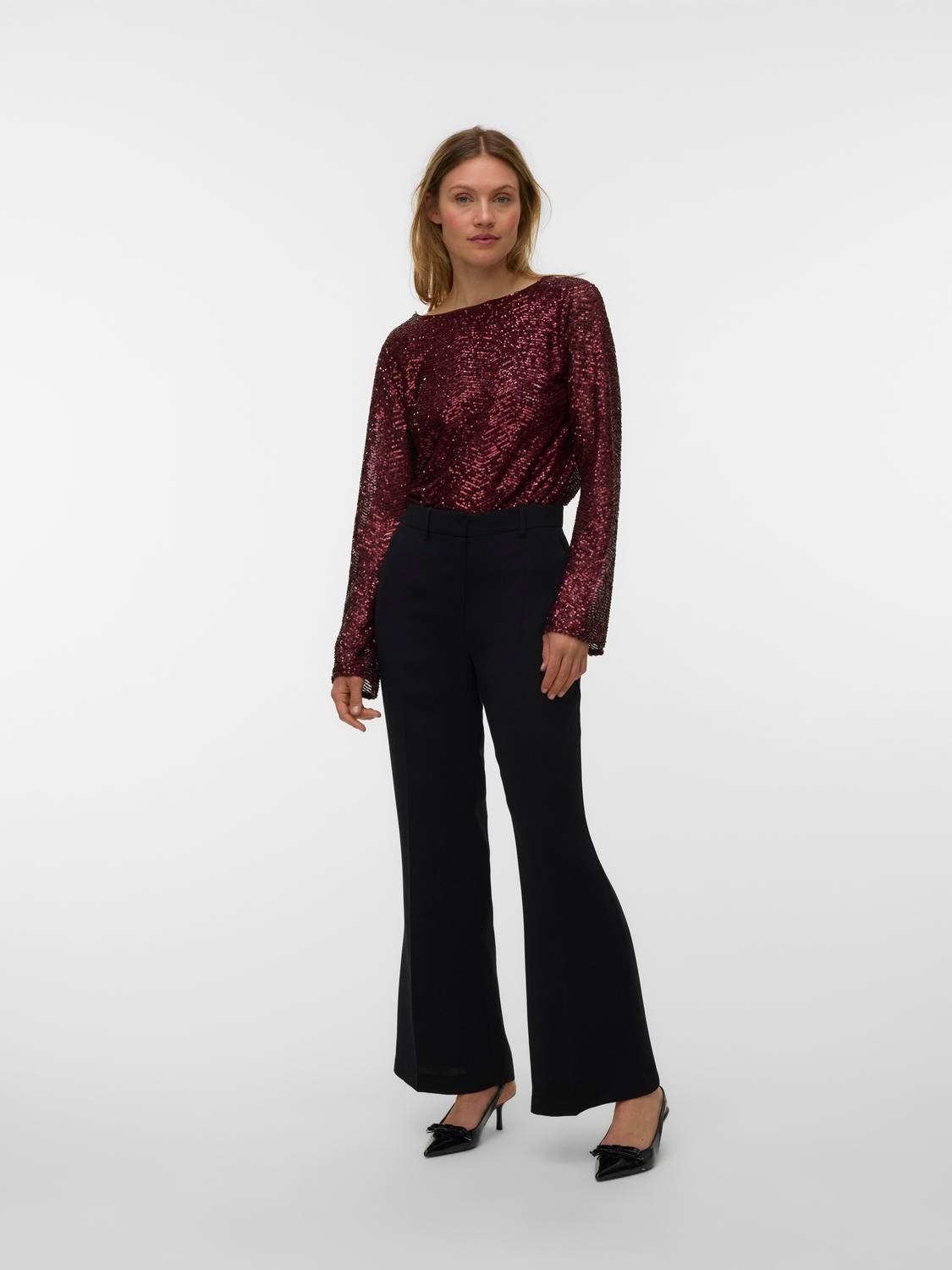 VMCLARISA Top - Windsor Wine - VERO MODA & VILA Bergvik