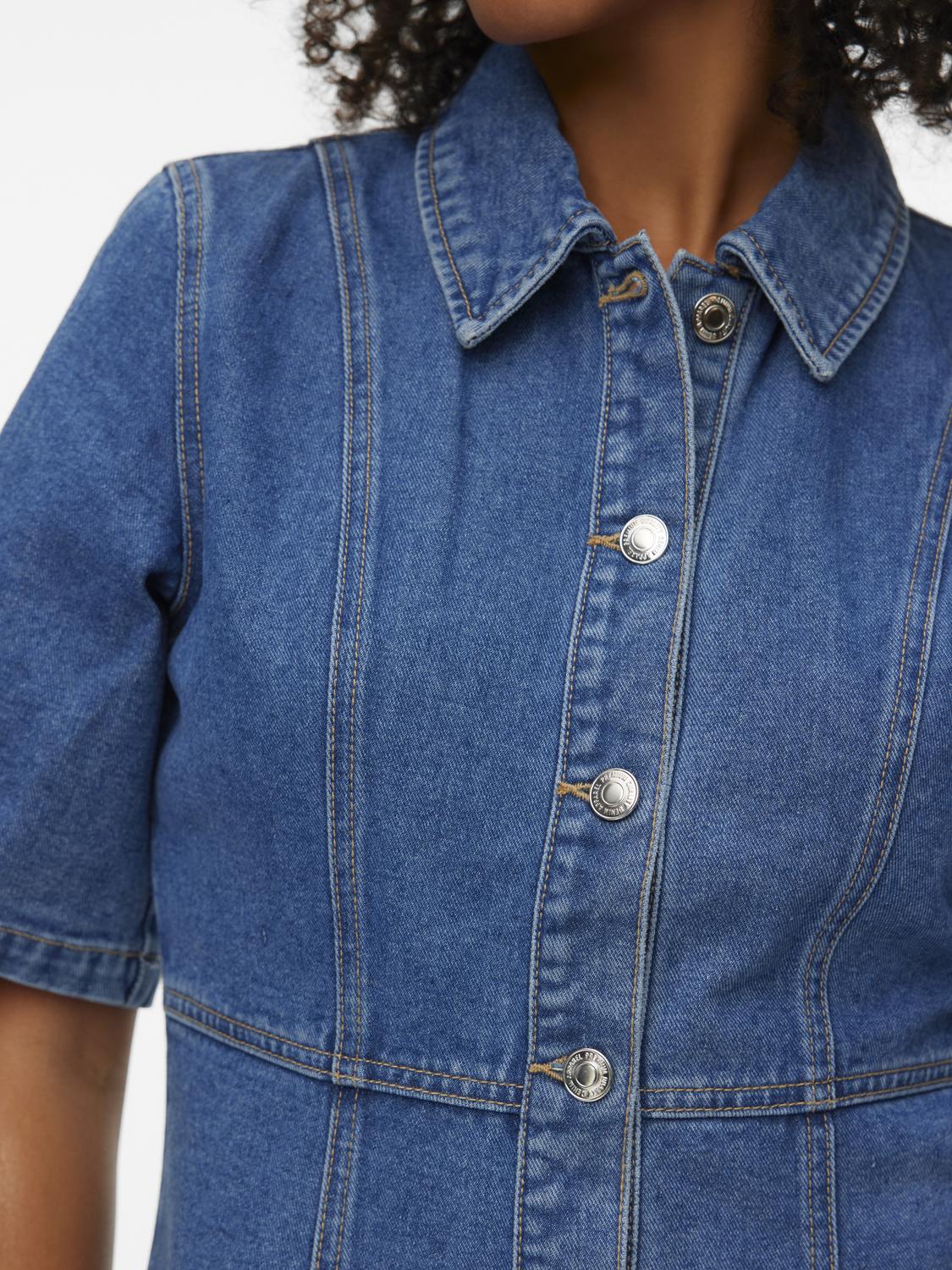 VMDAISY Short Dress - Medium Blue Denim - VERO MODA & VILA Bergvik