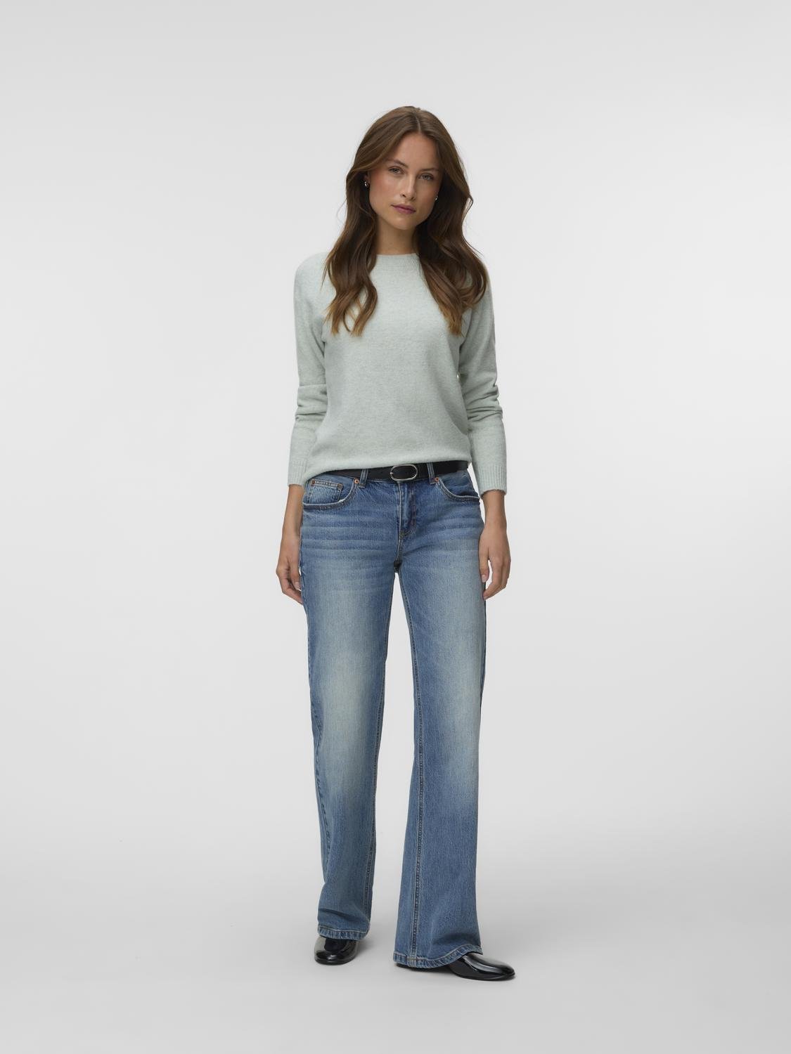 VMDOFFY Pullover - Aqua Gray - VERO MODA & VILA Bergvik