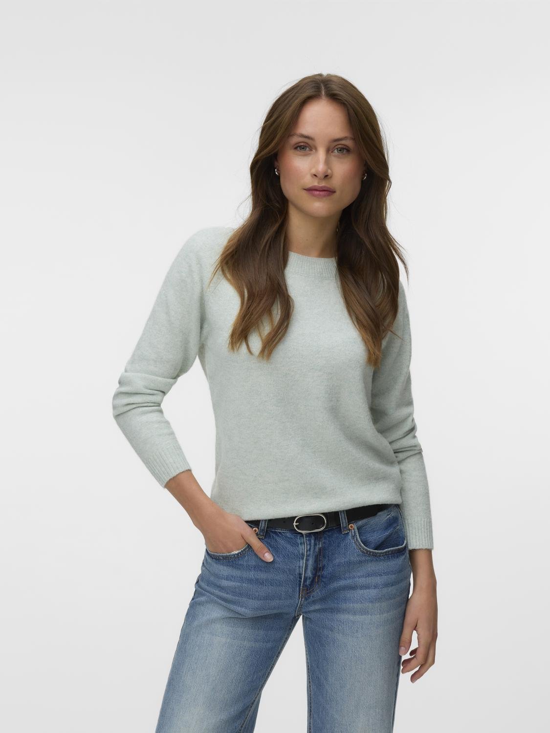 VMDOFFY Pullover - Aqua Gray - VERO MODA & VILA Bergvik