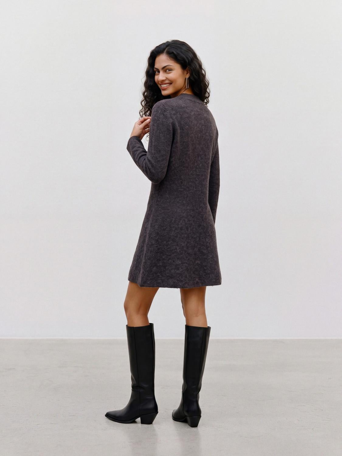 VMDOFFYJAQUARD Midi Dress - Chocolate Torte - VERO MODA & VILA Bergvik