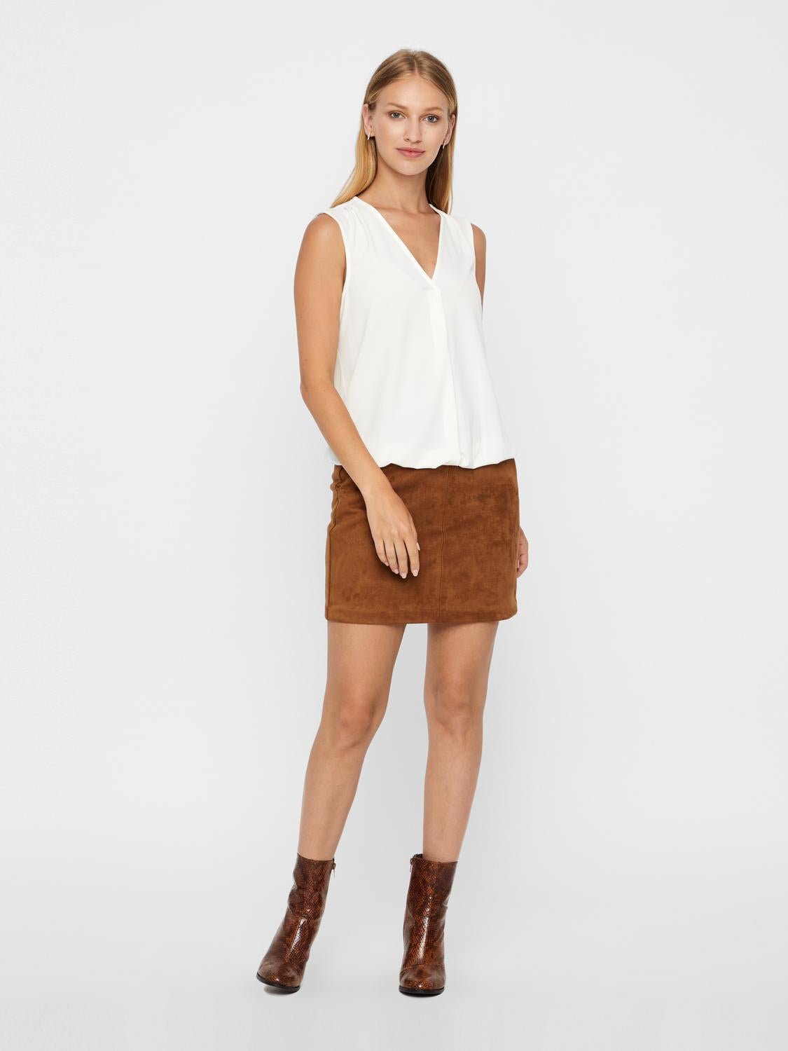 VMDONNADINA Short Skirt - Cognac - VERO MODA & VILA Bergvik