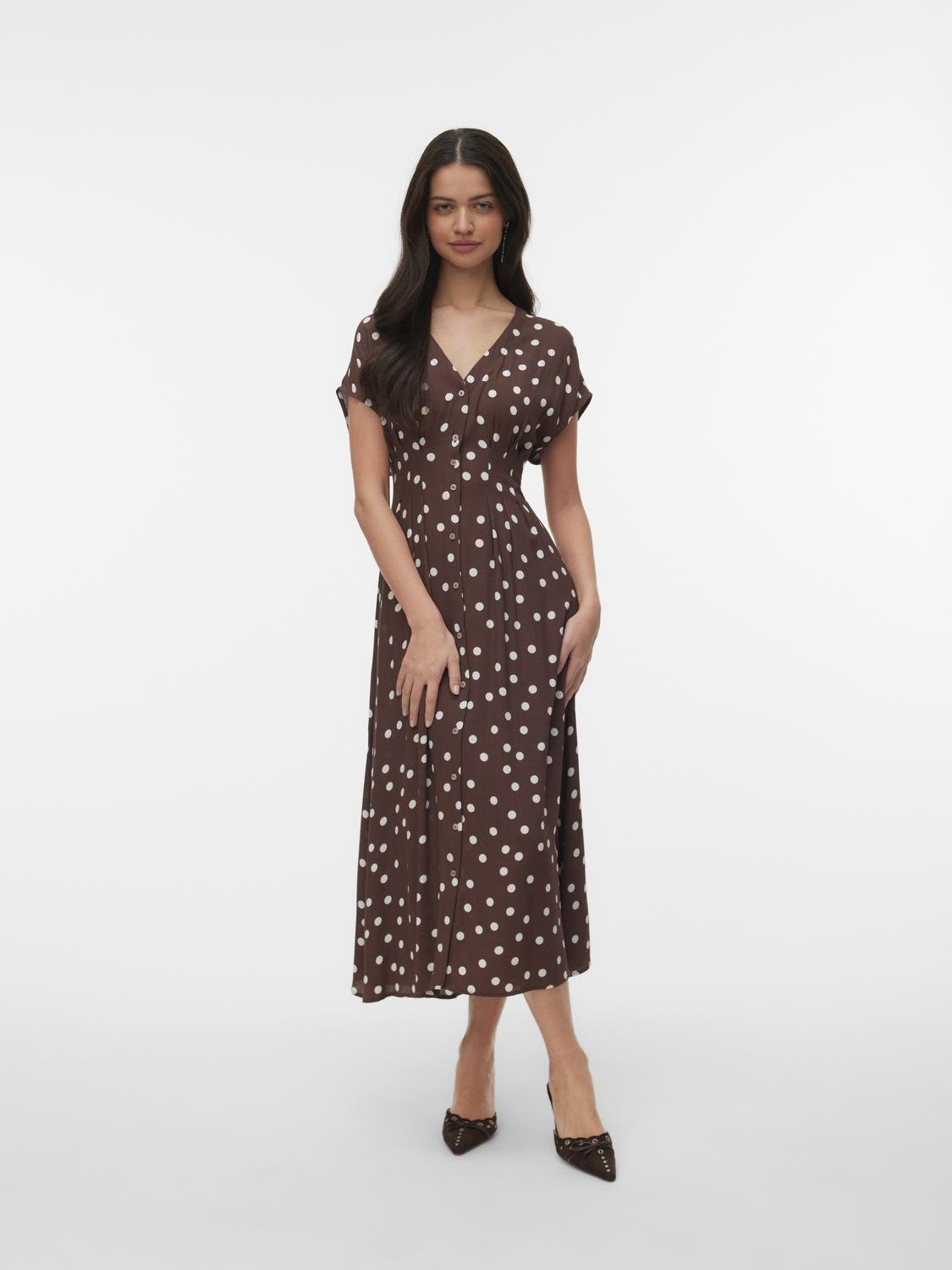 VMELISA Long Dress - Chocolate Martini - VERO MODA & VILA Bergvik