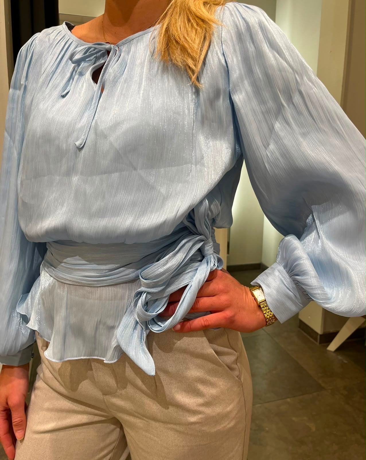 VMELISA Top - Cashmere Blue - VERO MODA & VILA Bergvik