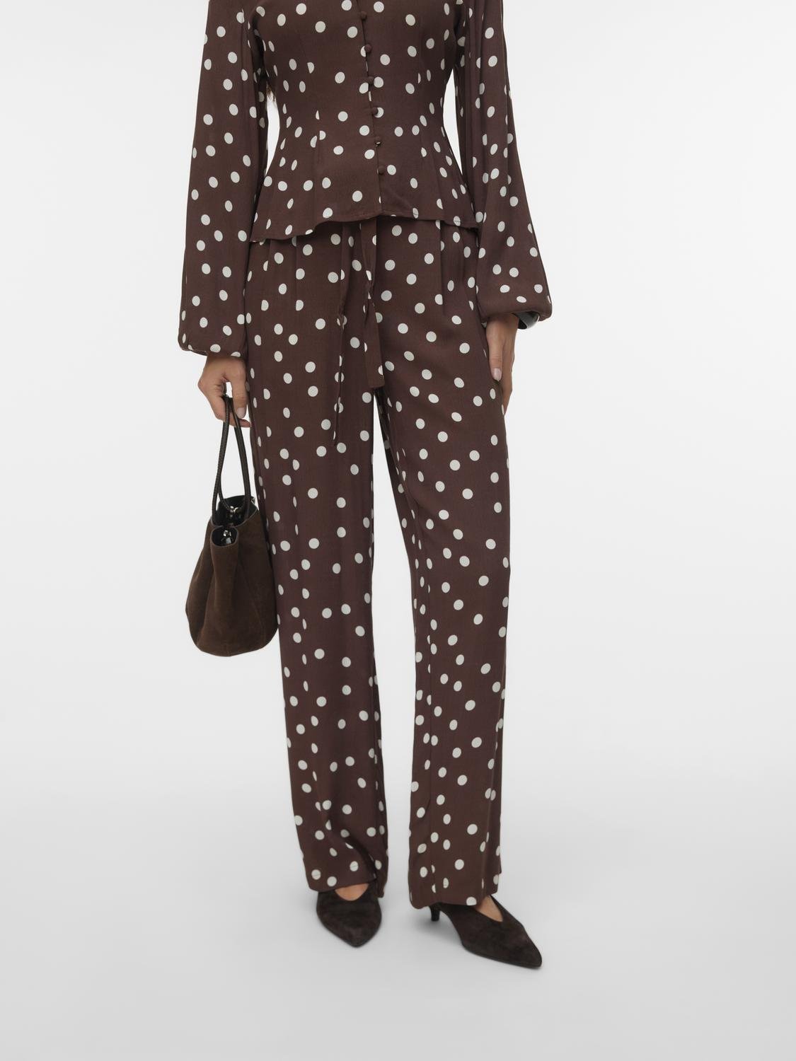 VMELISA Trousers - Chocolate Martini - VERO MODA & VILA Bergvik