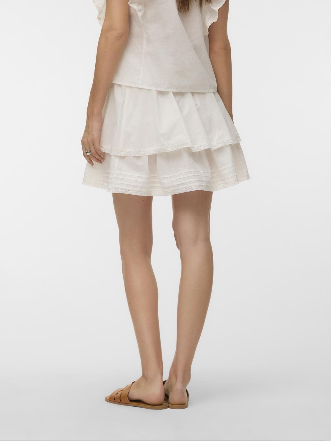 VMELIX Short Skirt - Snow White - VERO MODA & VILA Bergvik