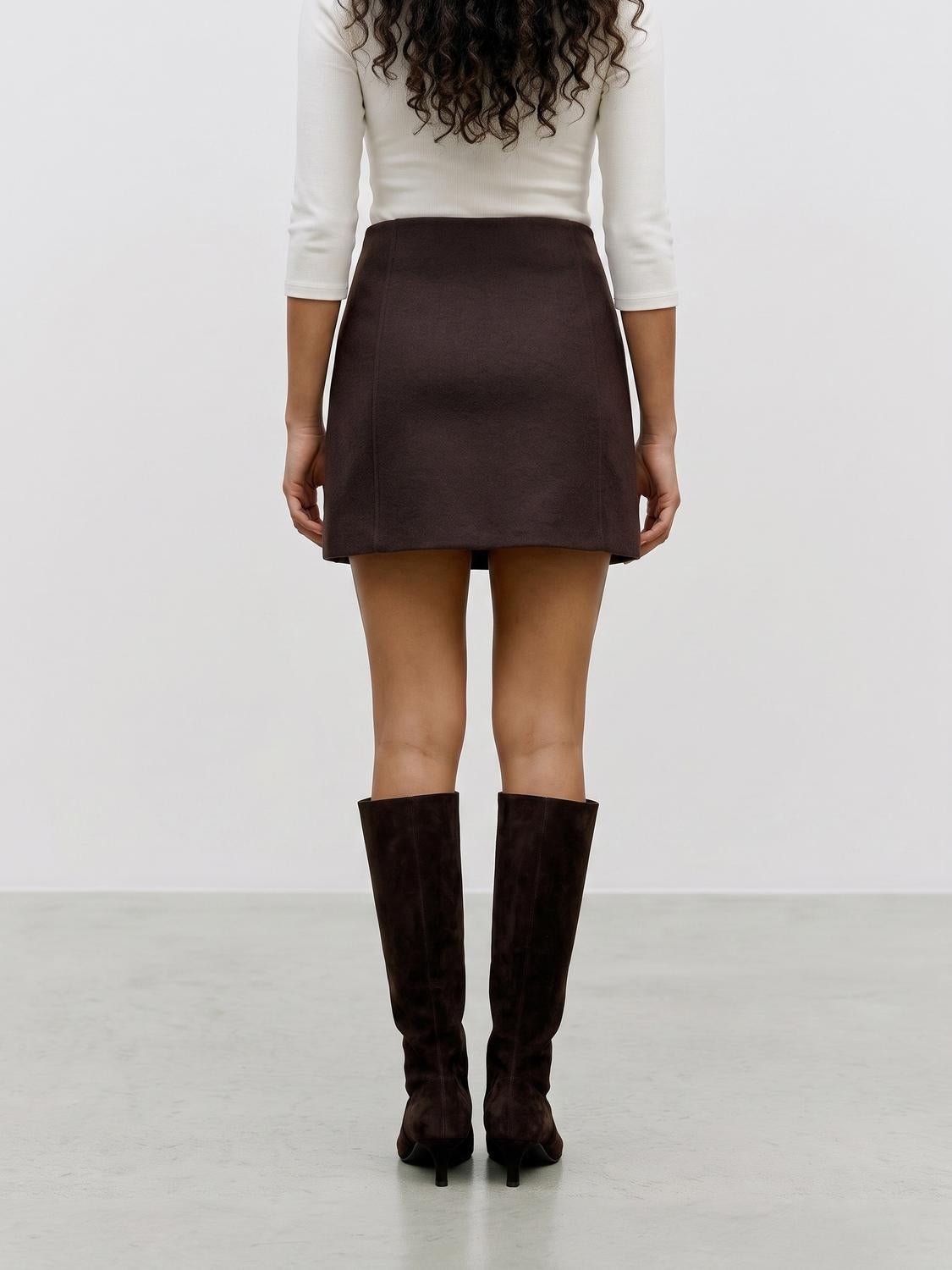 VMFORTUNEALLISON Short Skirt - Chocolate Torte - VERO MODA & VILA Bergvik