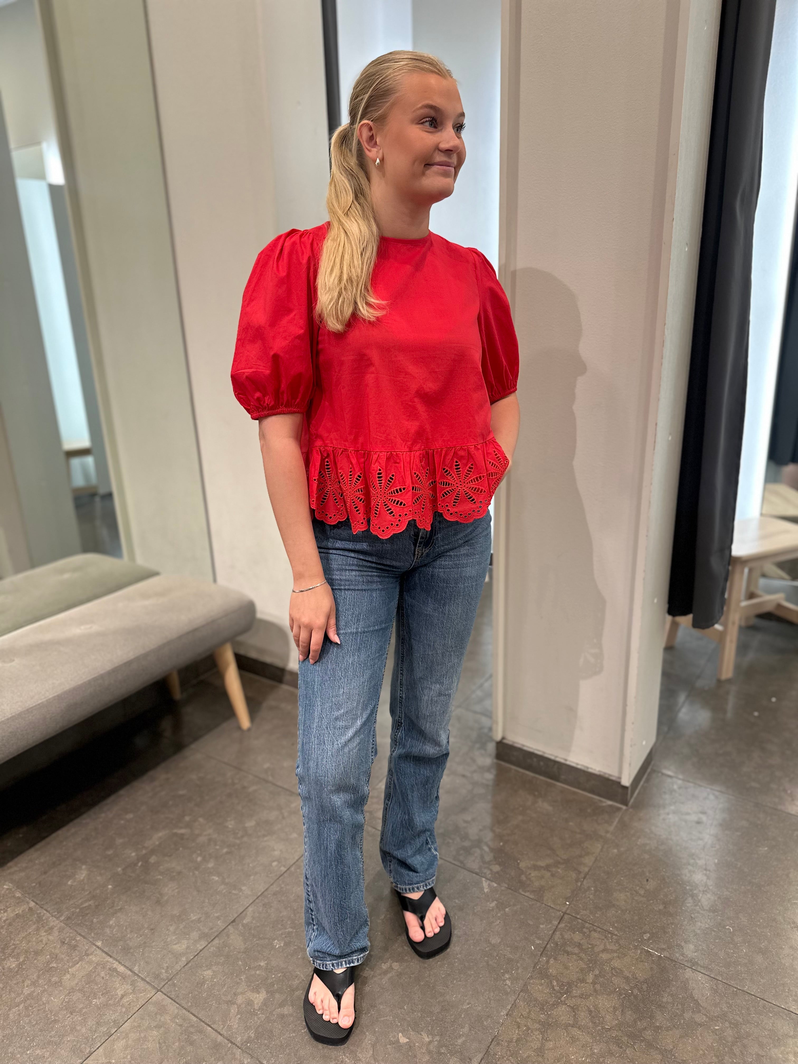 VMFREYA Top - Poinsettia - VERO MODA & VILA Bergvik