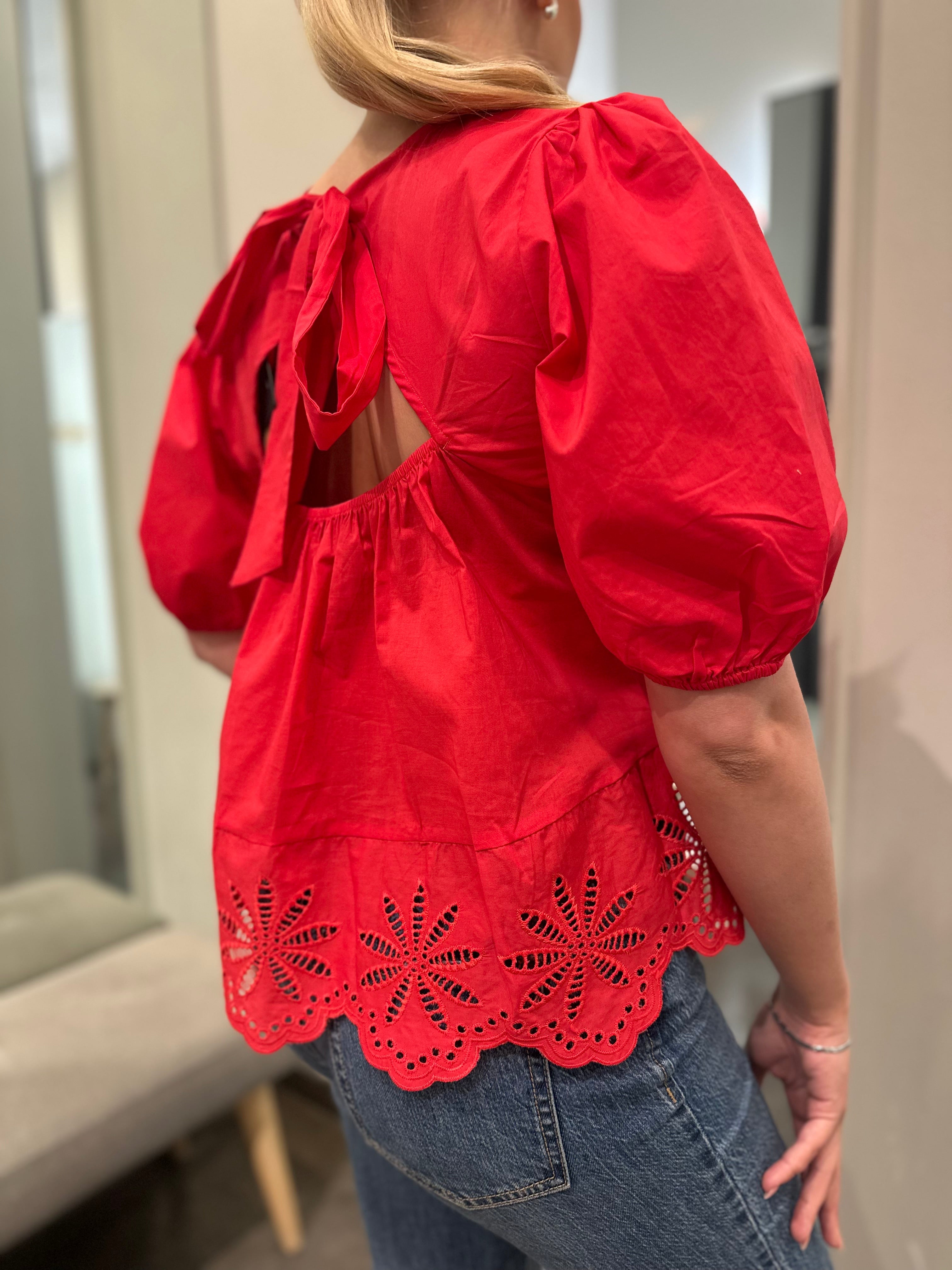 VMFREYA Top - Poinsettia - VERO MODA & VILA Bergvik