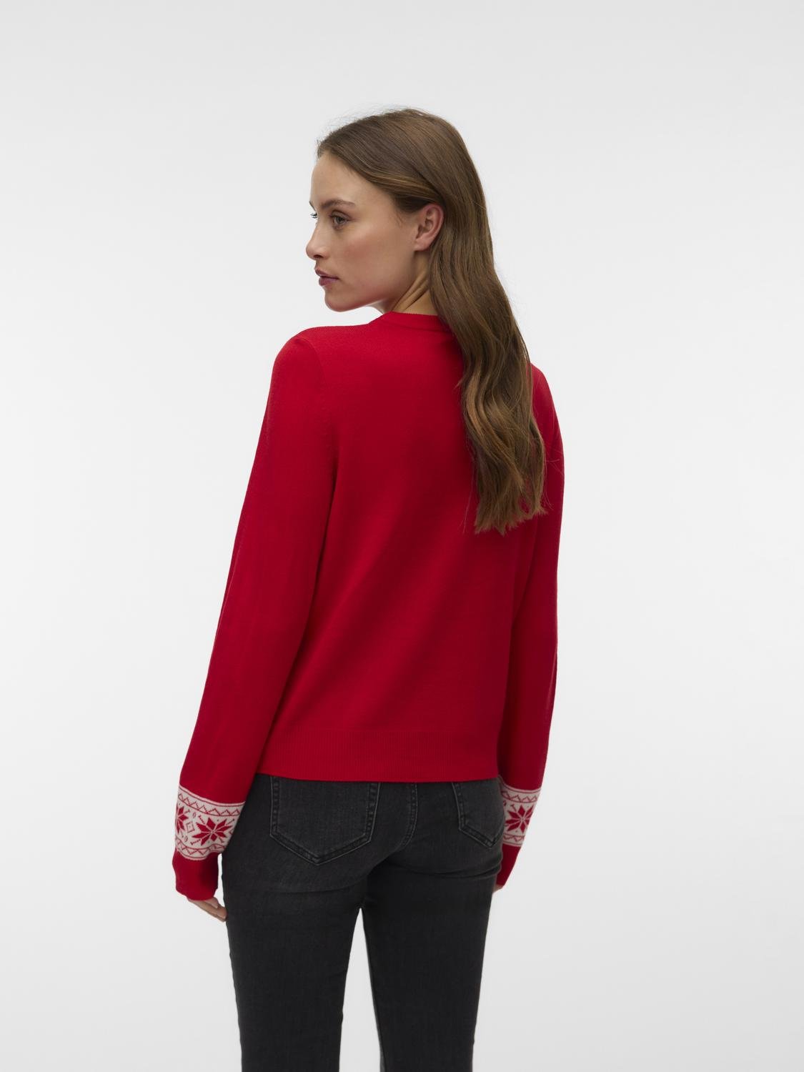 VMFROSTYDEER Pullover - Chinese Red - VERO MODA & VILA Bergvik