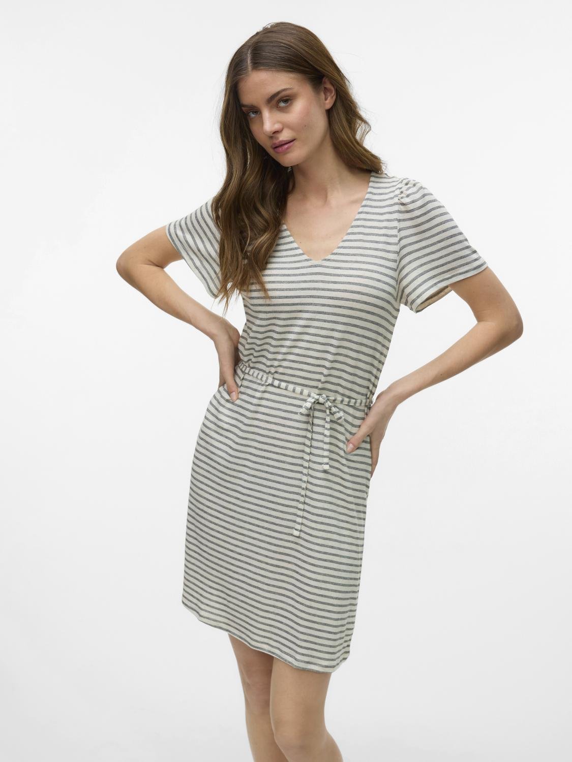 VMGINA Short Dress - Oatmeal - VERO MODA & VILA Bergvik
