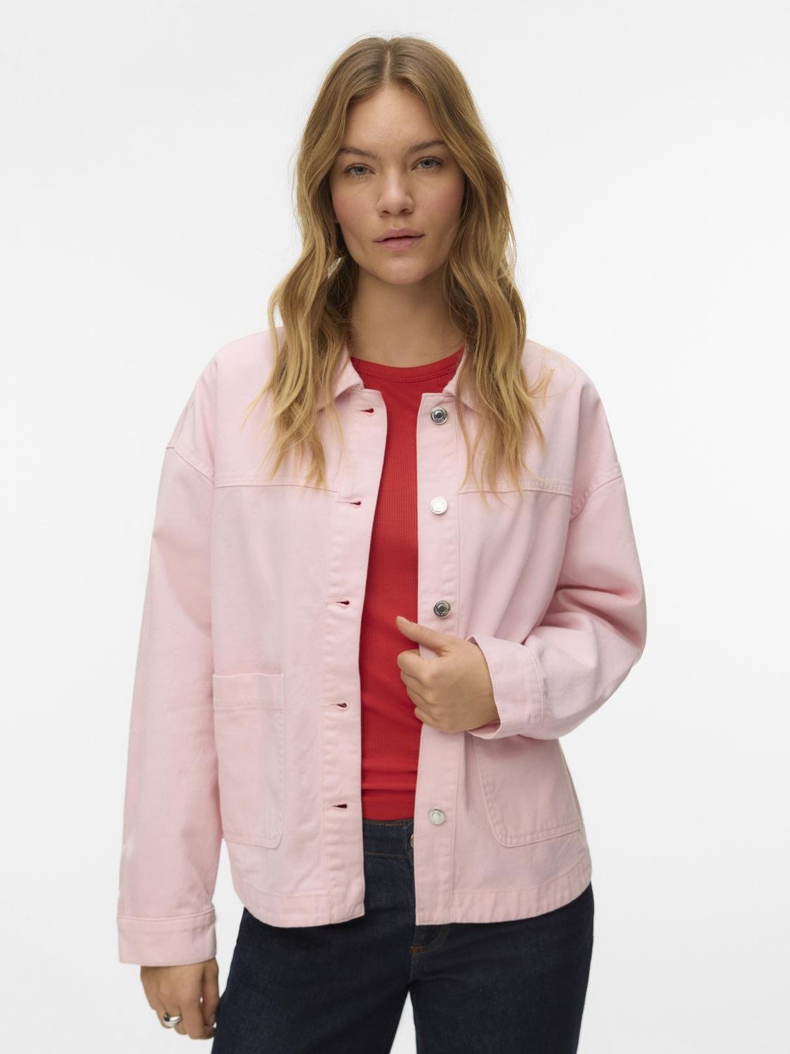 VMJAMIE Denim Jacket - Parfait Pink - VERO MODA & VILA Bergvik