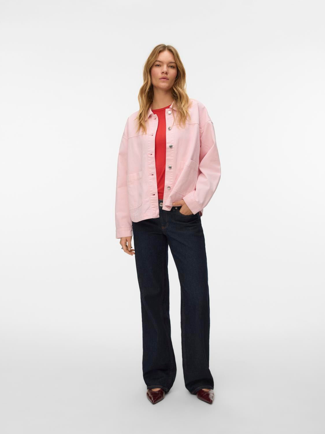 VMJAMIE Denim Jacket - Parfait Pink - VERO MODA & VILA Bergvik