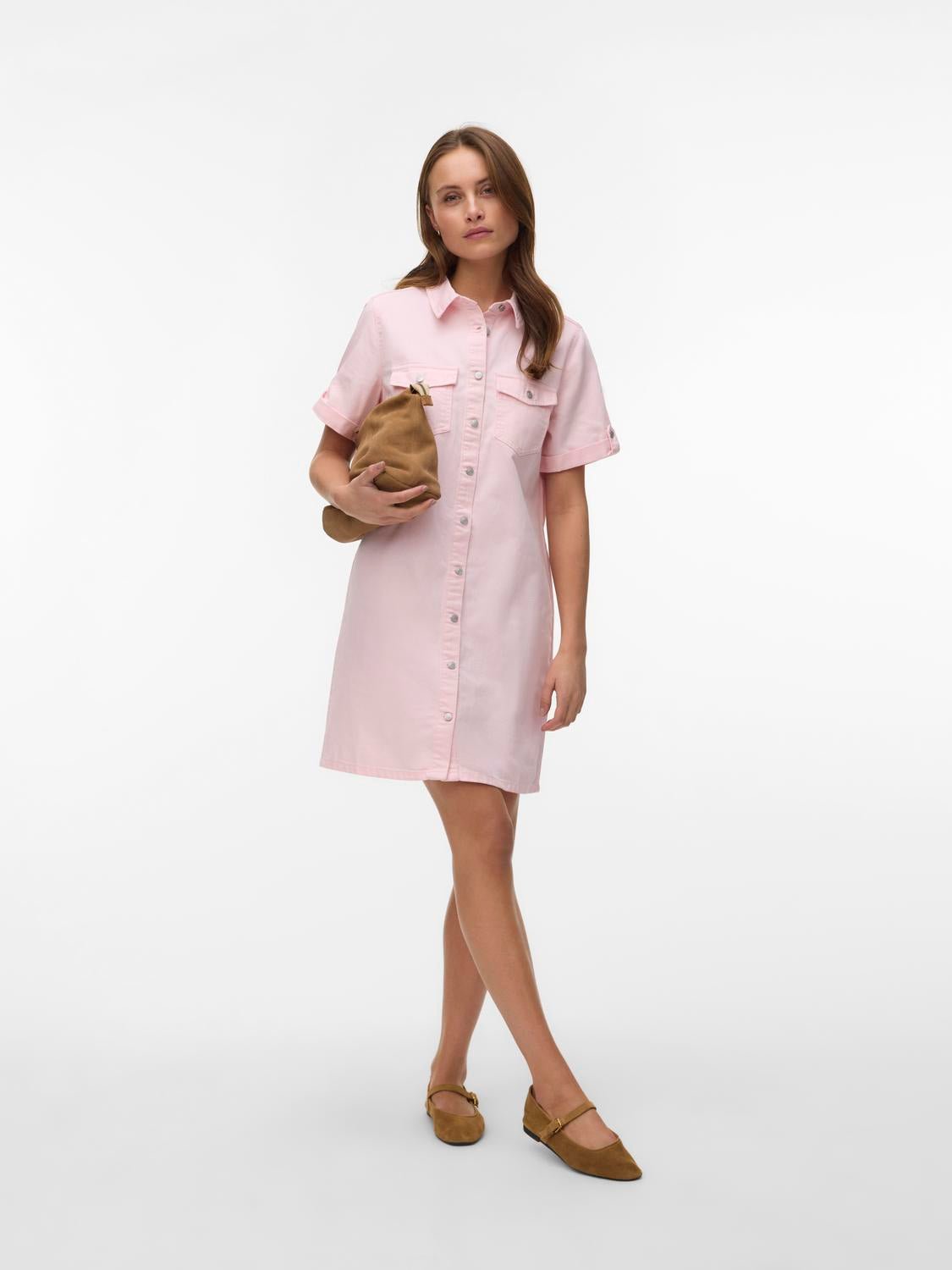 VMJENNIE Short Dress - Parfait Pink - VERO MODA & VILA Bergvik