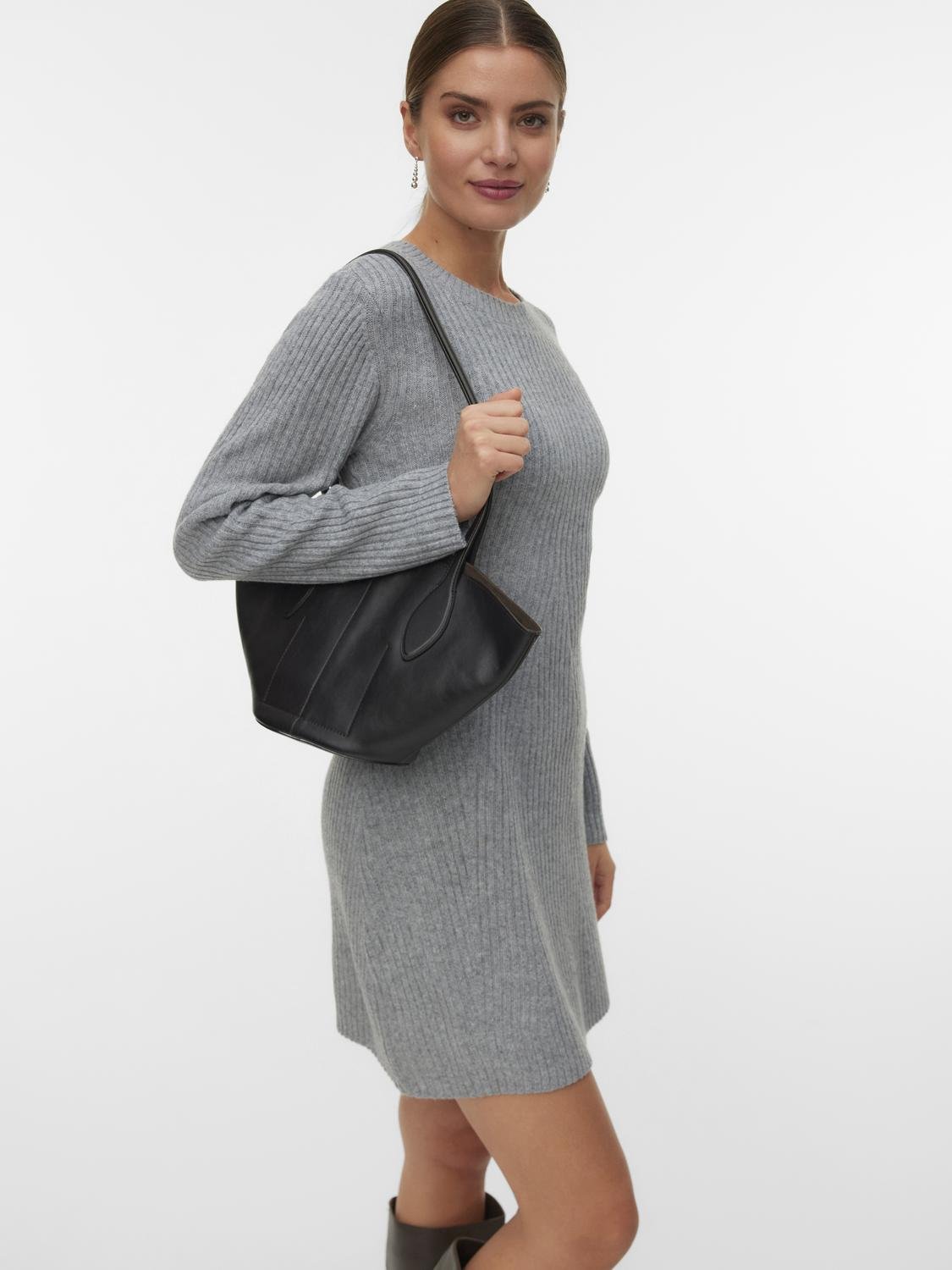 VMJOSANNA Short Dress - Medium Grey Melange - VERO MODA & VILA Bergvik