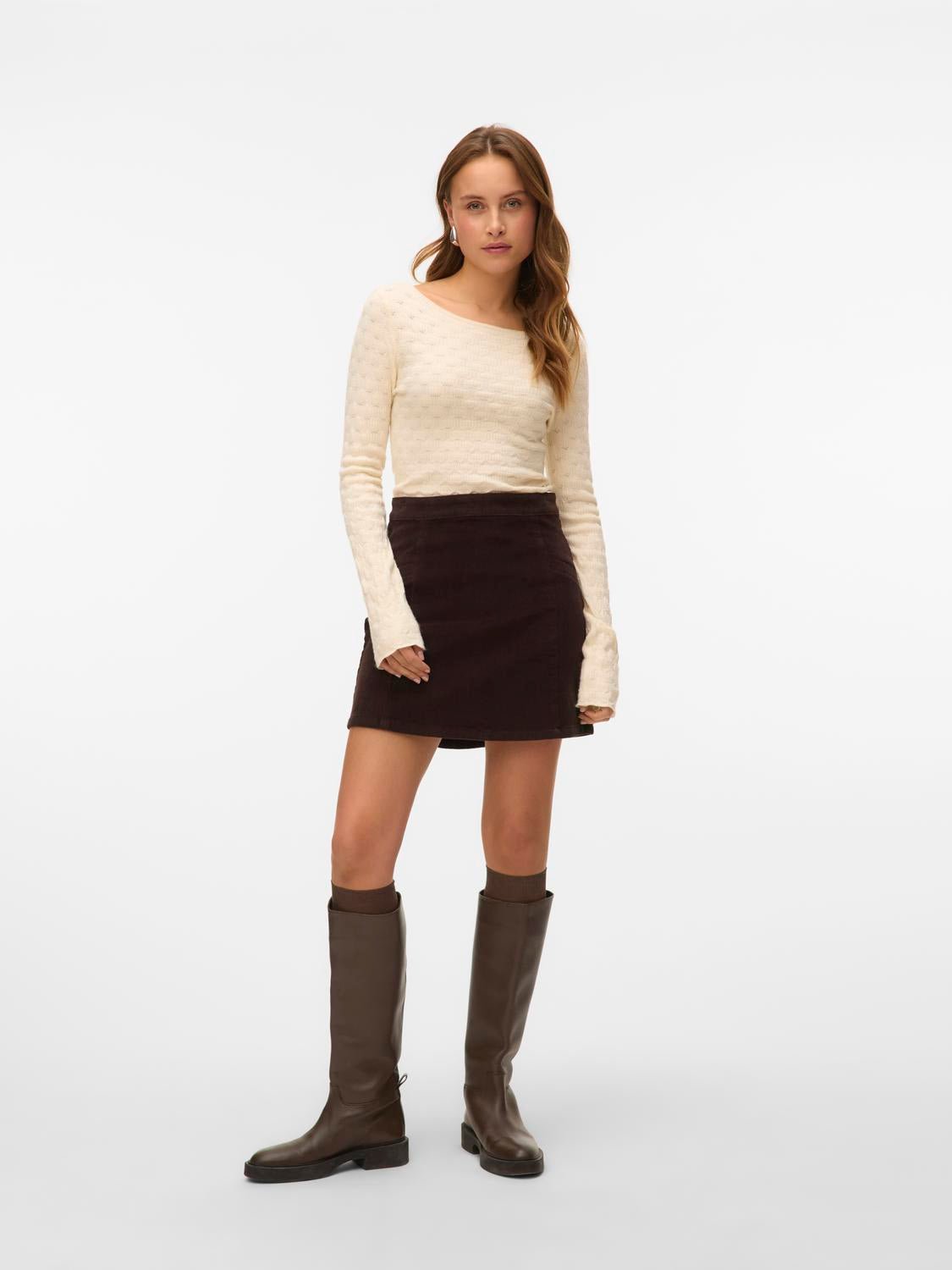 VMKATA Short Skirt - Chocolate Torte - VERO MODA & VILA Bergvik