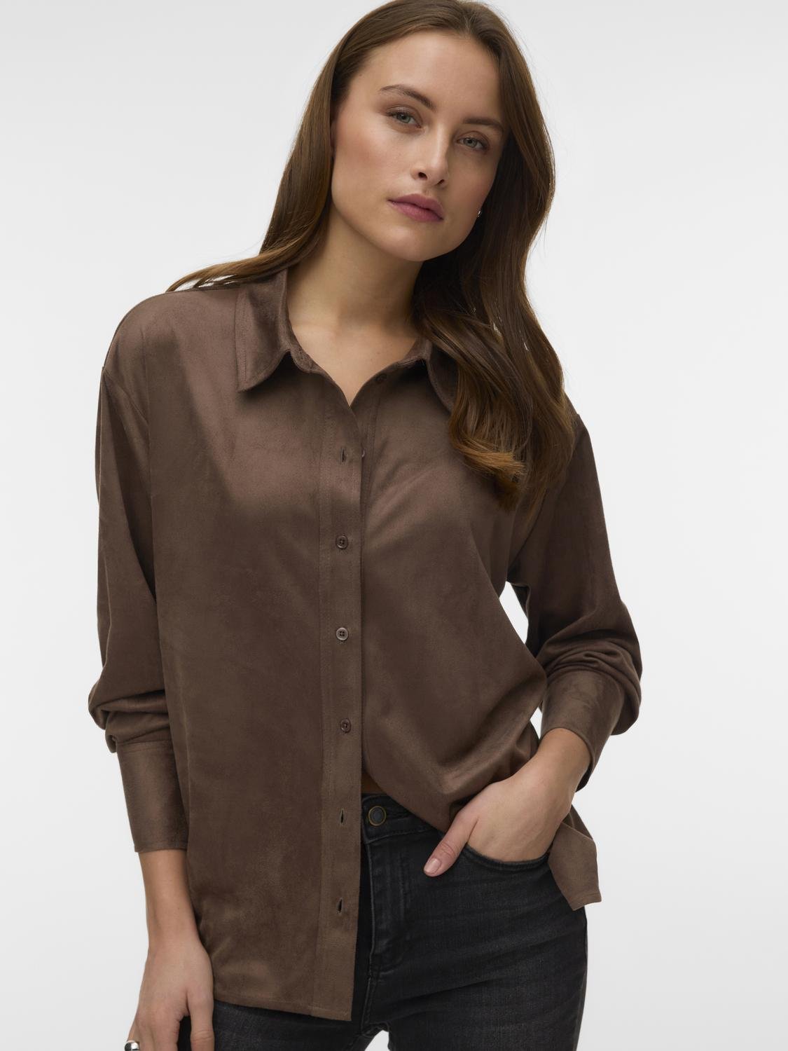 VMKATTY Shirt - Fossil - VERO MODA & VILA Bergvik