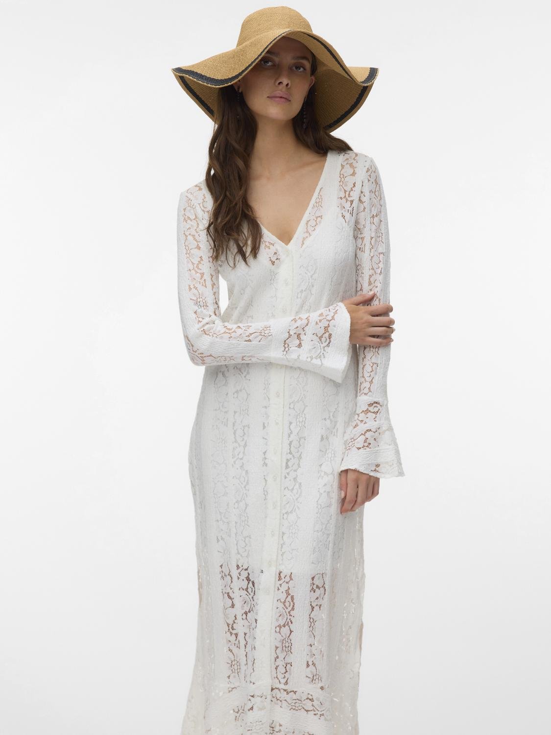 VMKENNEDY Long Dress - Cloud Dancer - VERO MODA & VILA Bergvik