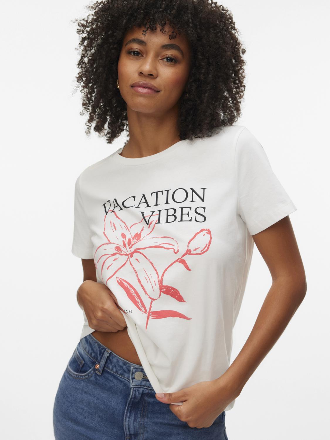 VMKYANNA T-Shirt - Snow White - VERO MODA & VILA Bergvik