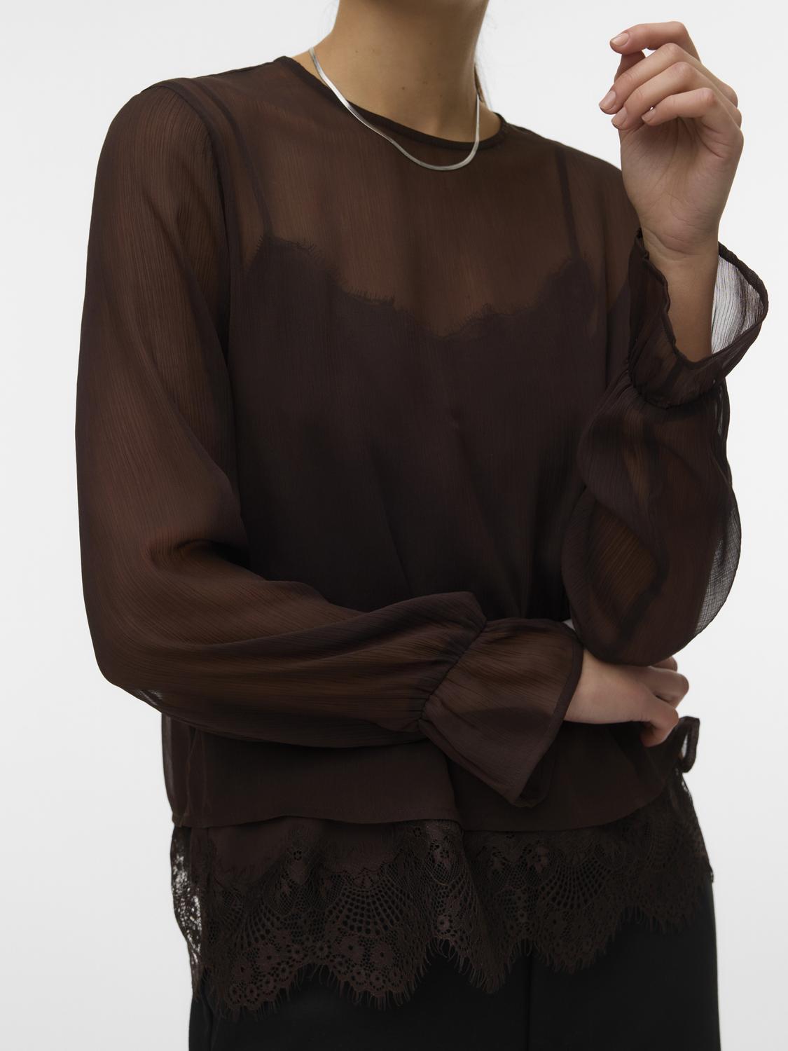 VMLALIE Top - Chocolate Torte - VERO MODA & VILA Bergvik
