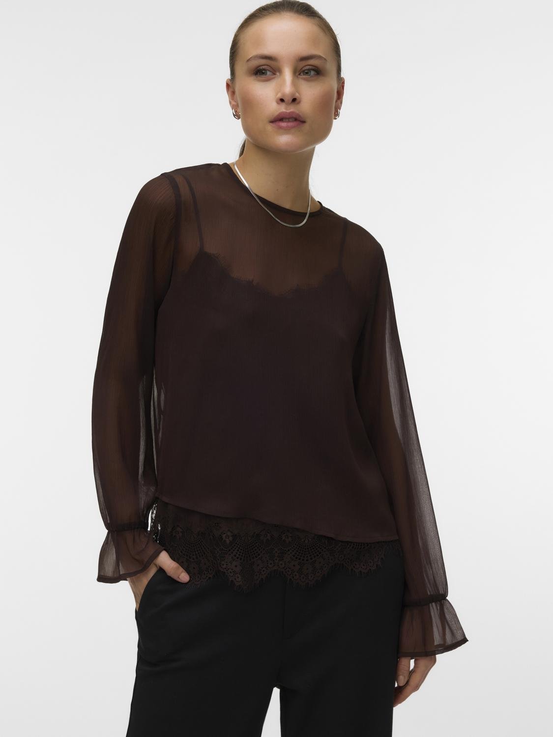 VMLALIE Top - Chocolate Torte - VERO MODA & VILA Bergvik