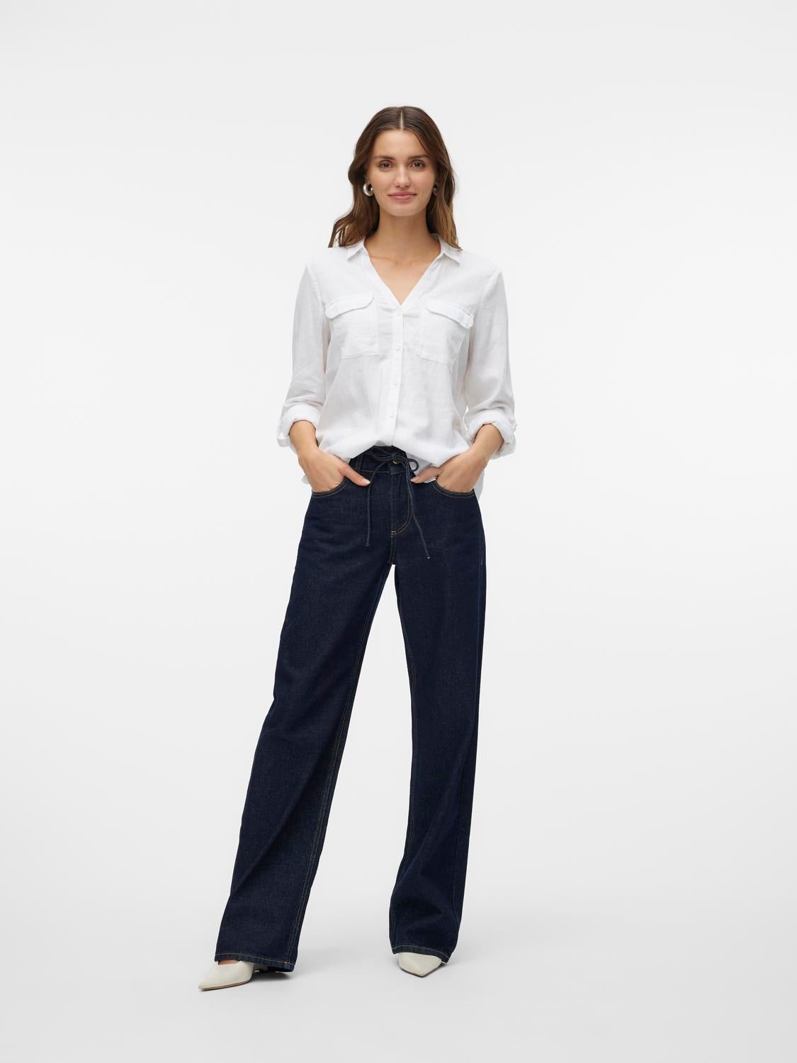 VMLINN Shirt - Snow White - VERO MODA & VILA Bergvik