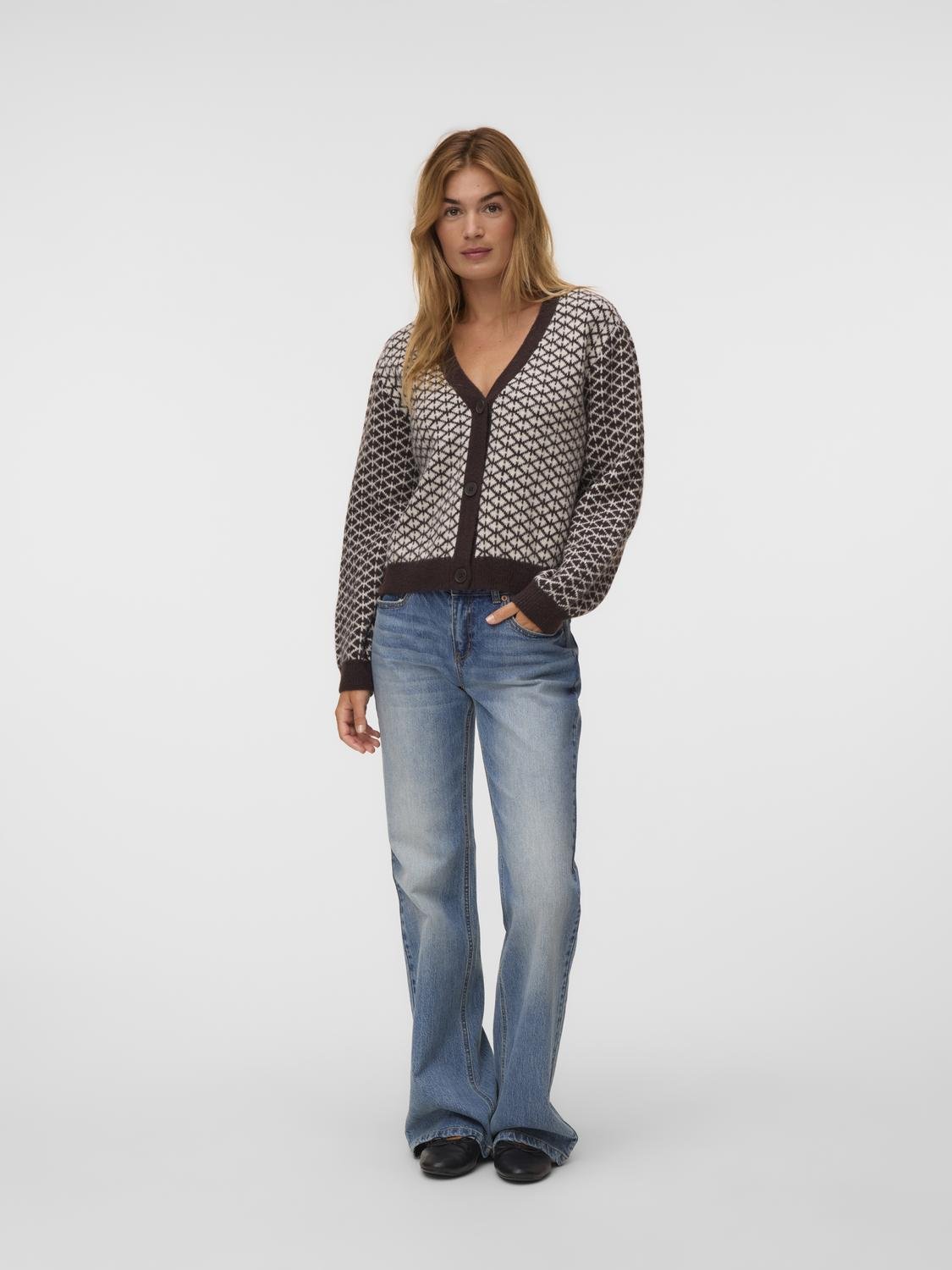 VMLOVE Knitted Cardigan - Chocolate Torte - VERO MODA & VILA Bergvik