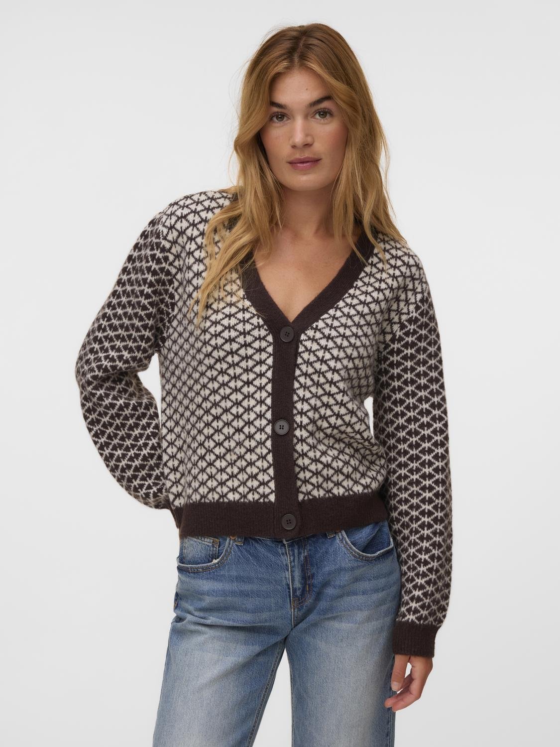 VMLOVE Knitted Cardigan - Chocolate Torte - VERO MODA & VILA Bergvik