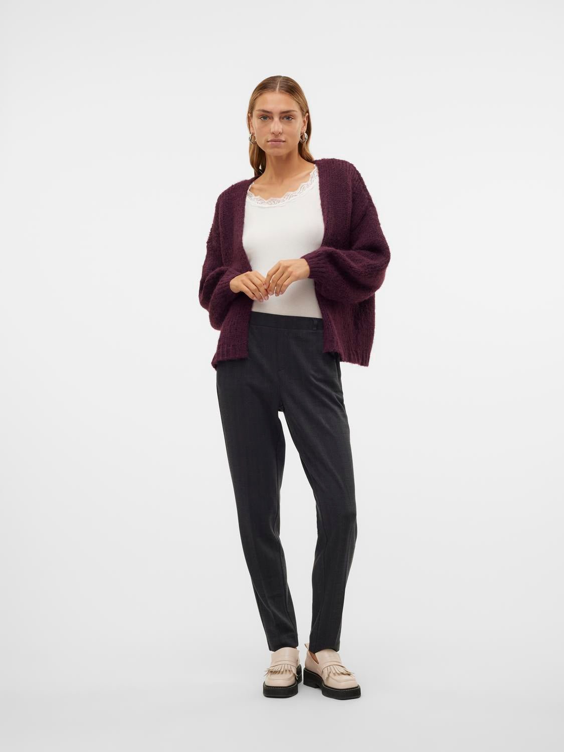 VMMAYBE Knit Cardigan - Winetasting - VERO MODA & VILA Bergvik