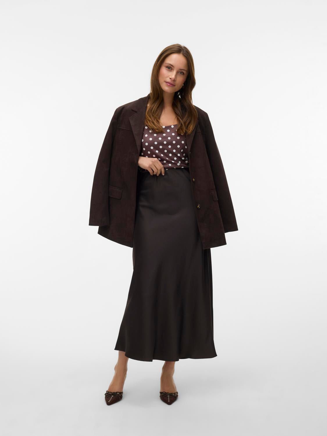 VMMERLE Midi Skirt - Chocolate Torte - VERO MODA & VILA Bergvik