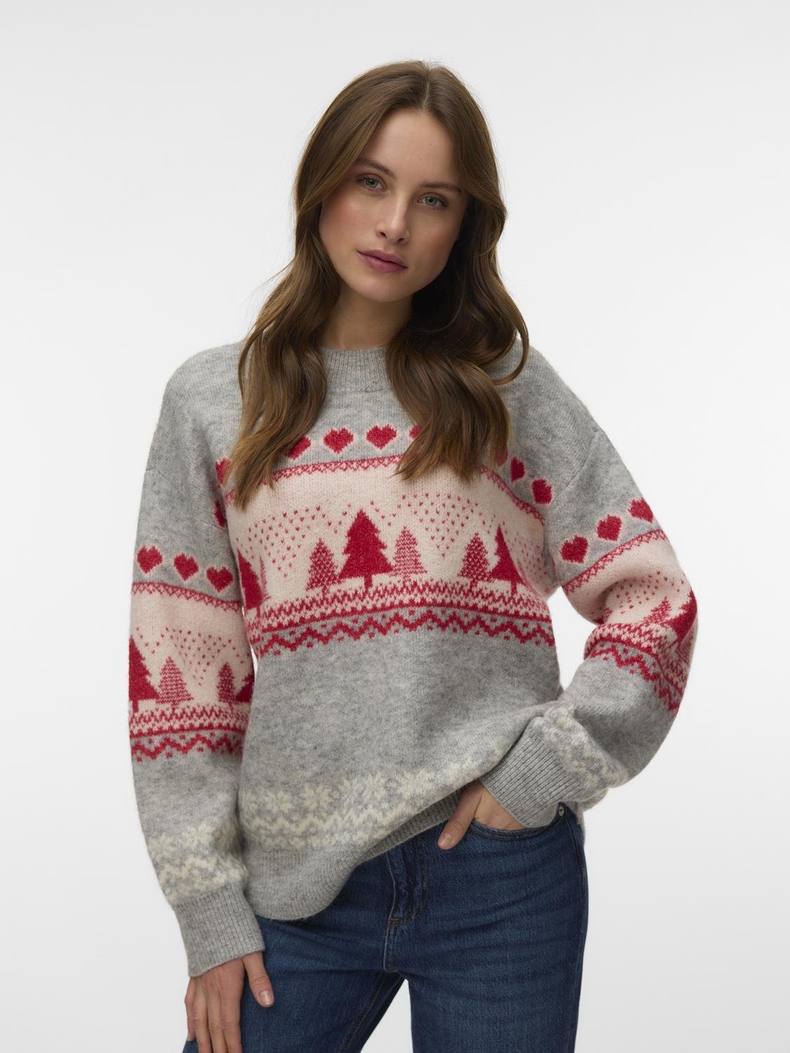 VMNEW Pullover - Light Grey Melange - VERO MODA & VILA Bergvik