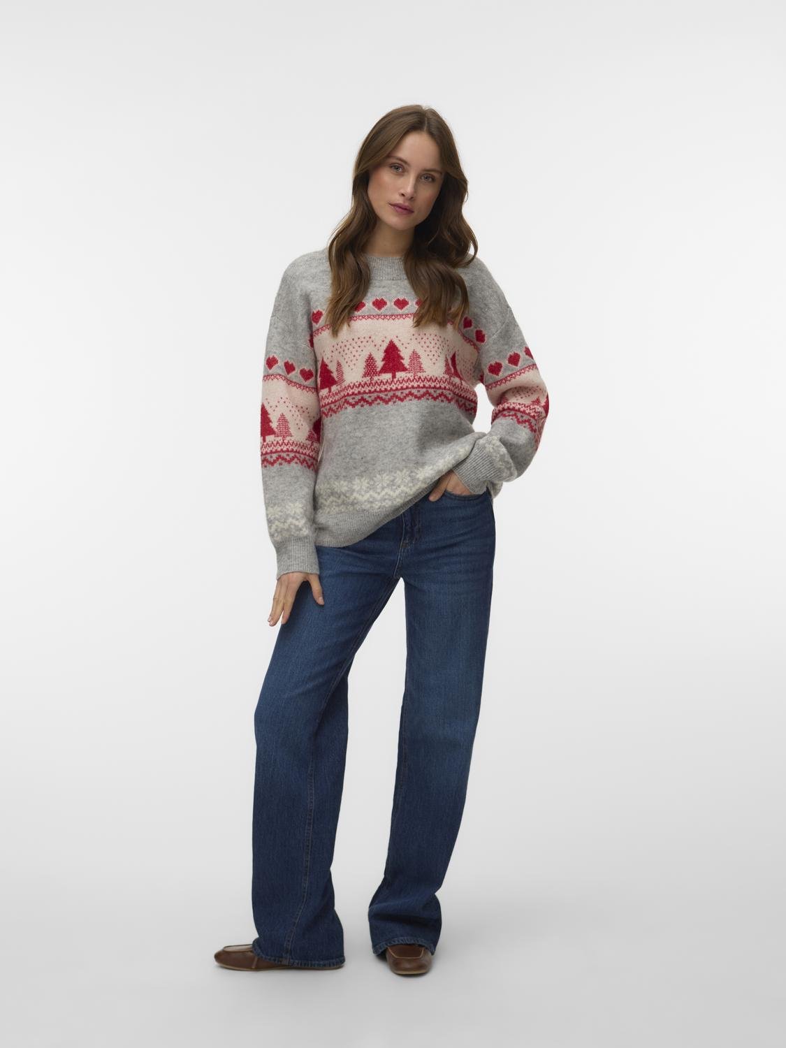 VMNEW Pullover - Light Grey Melange - VERO MODA & VILA Bergvik