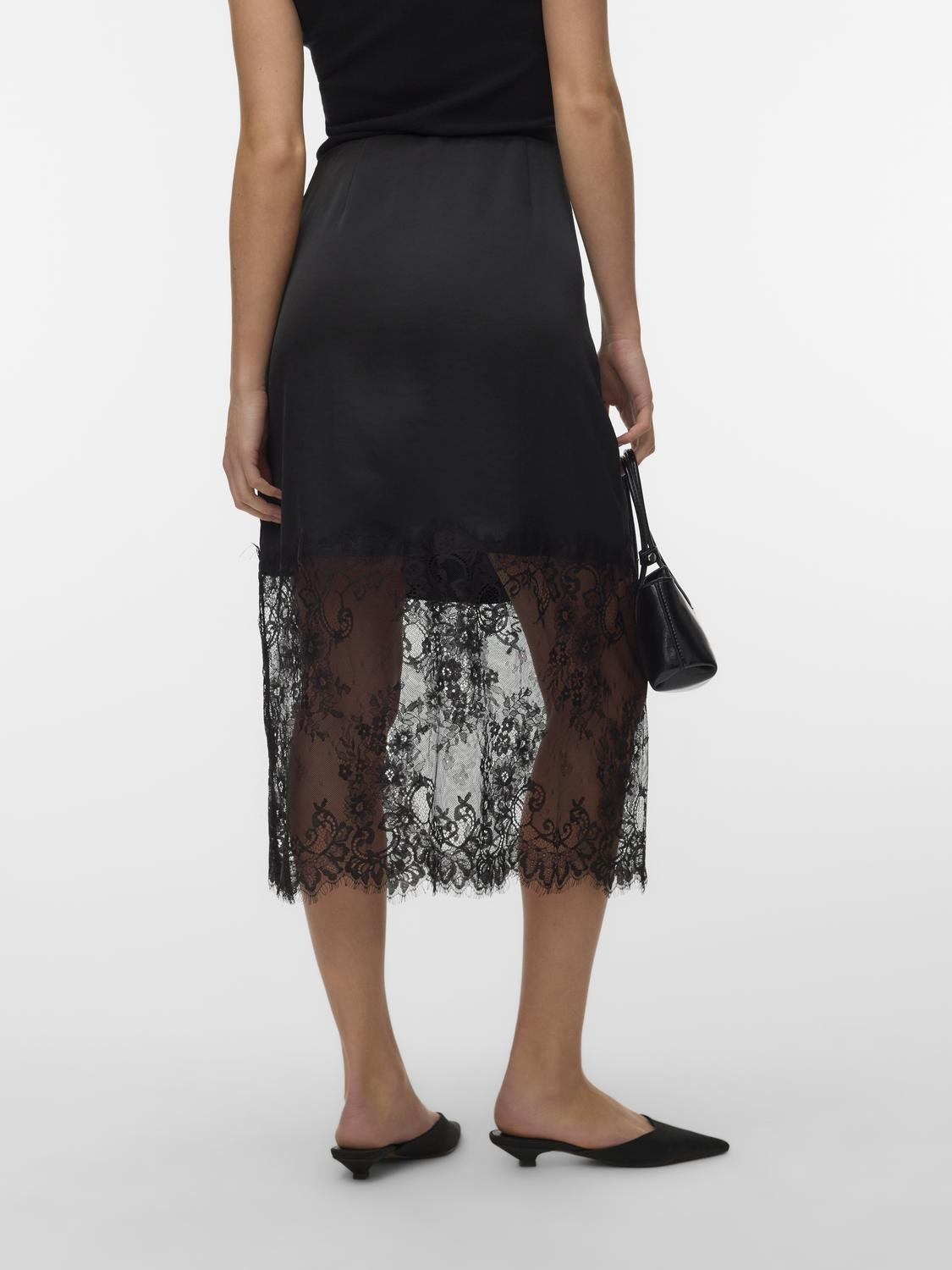 VMOLLIE Midi Skirt - Black - VERO MODA & VILA Bergvik