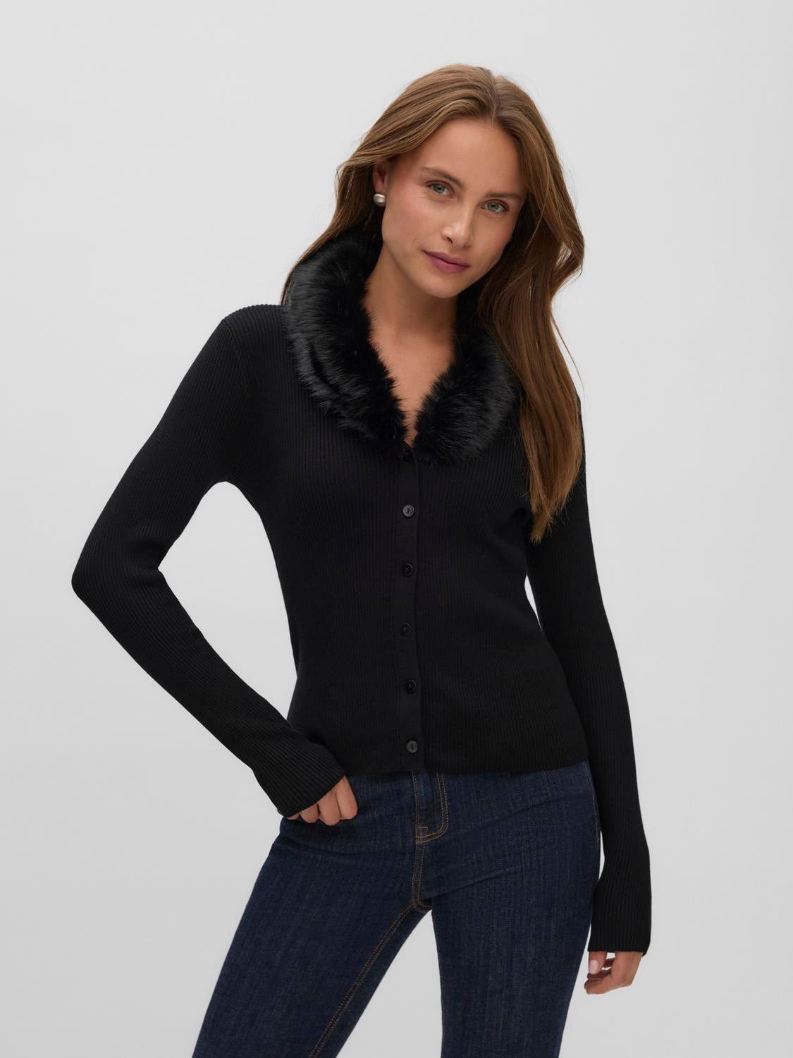 VMPHOENIX Knitted Cardigan - Black - VERO MODA & VILA Bergvik
