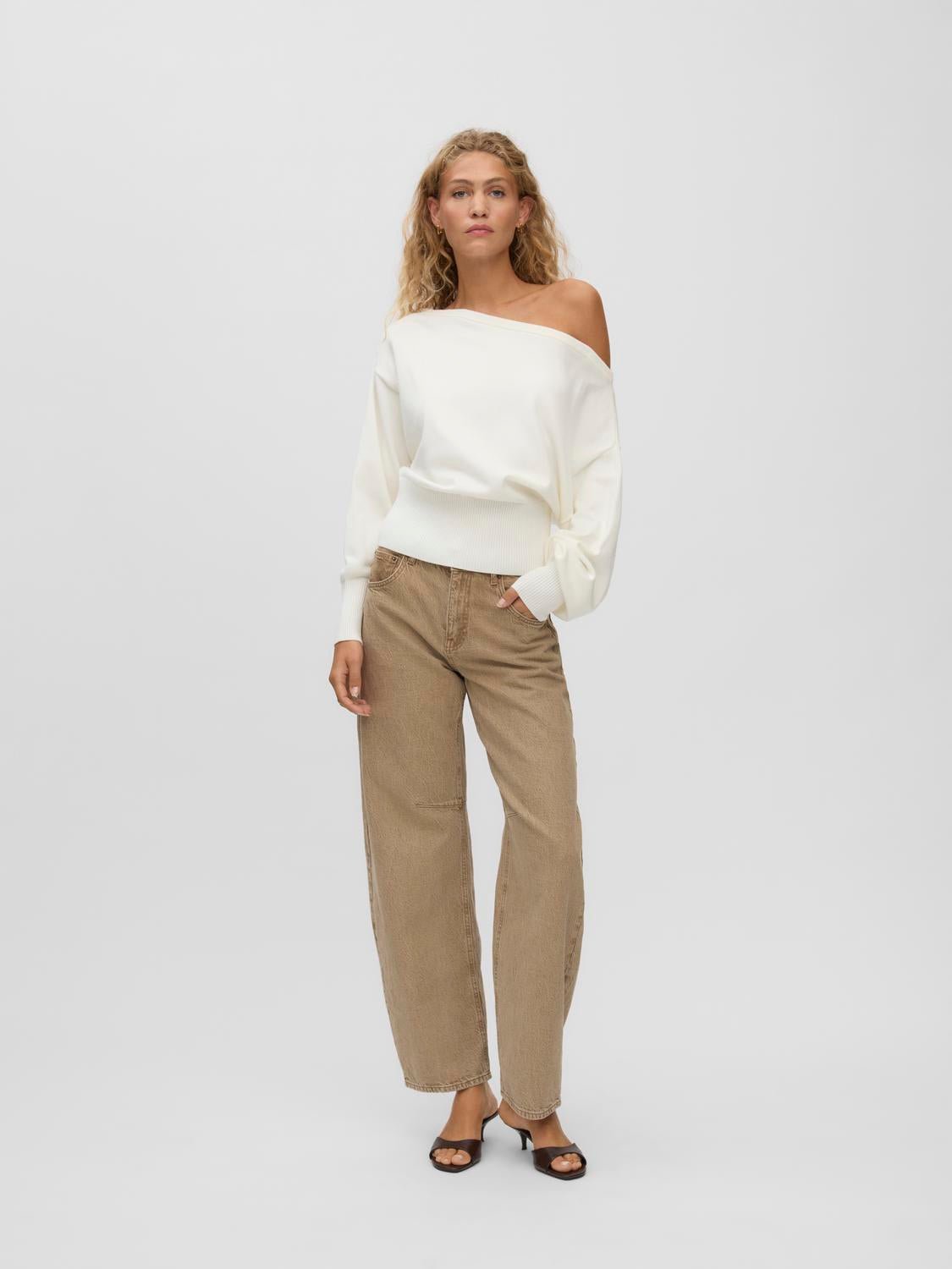 VMPOLLY Knitted Cardigan - Snow White - VERO MODA & VILA Bergvik