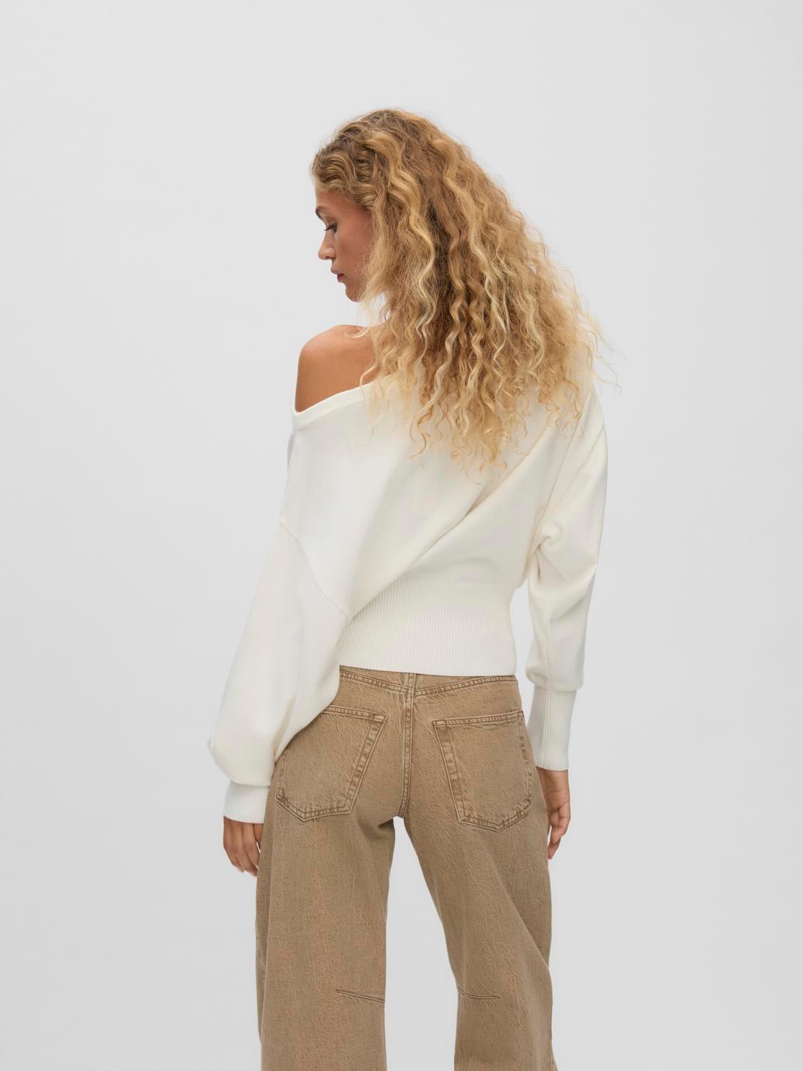 VMPOLLY Knitted Cardigan - Snow White - VERO MODA & VILA Bergvik